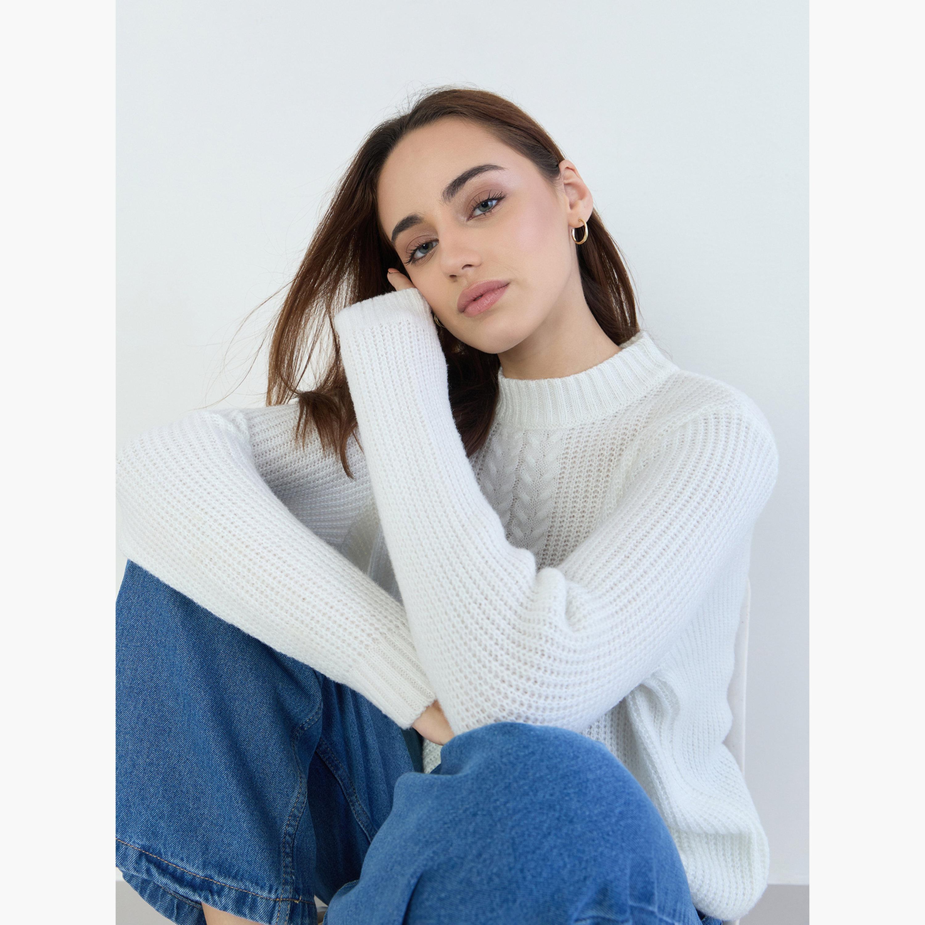 ستايلي - سترة كريمية محبوكة للنساء -women-clothing-cardigansandjumpers-jumpers-image-3