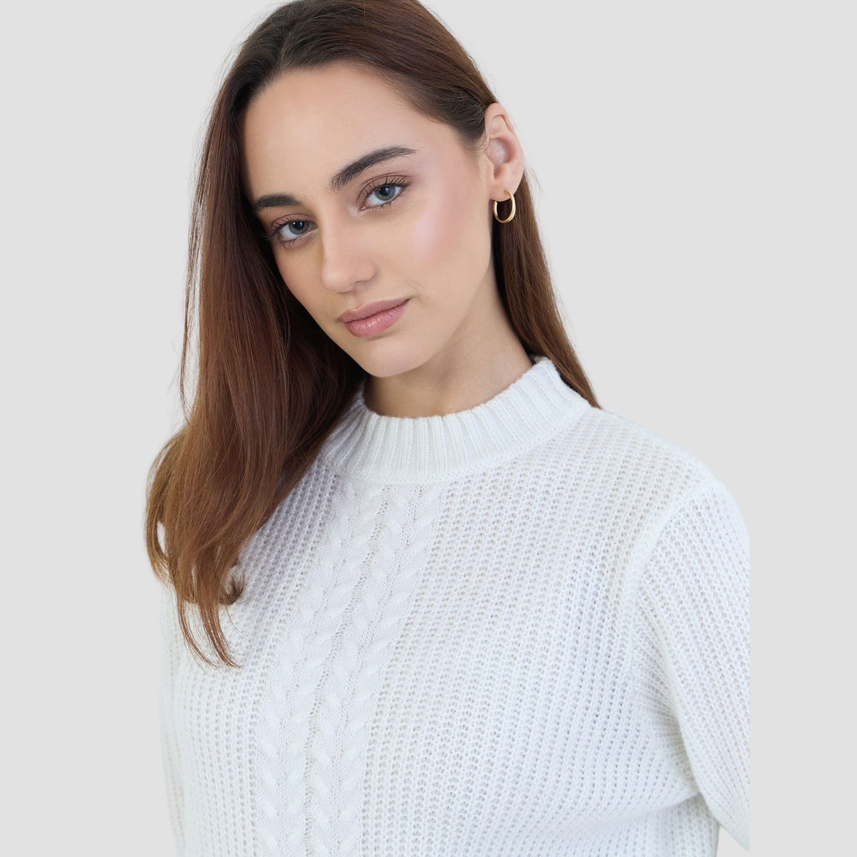 ستايلي - سترة كريمية محبوكة للنساء -women-clothing-cardigansandjumpers-jumpers-image-2