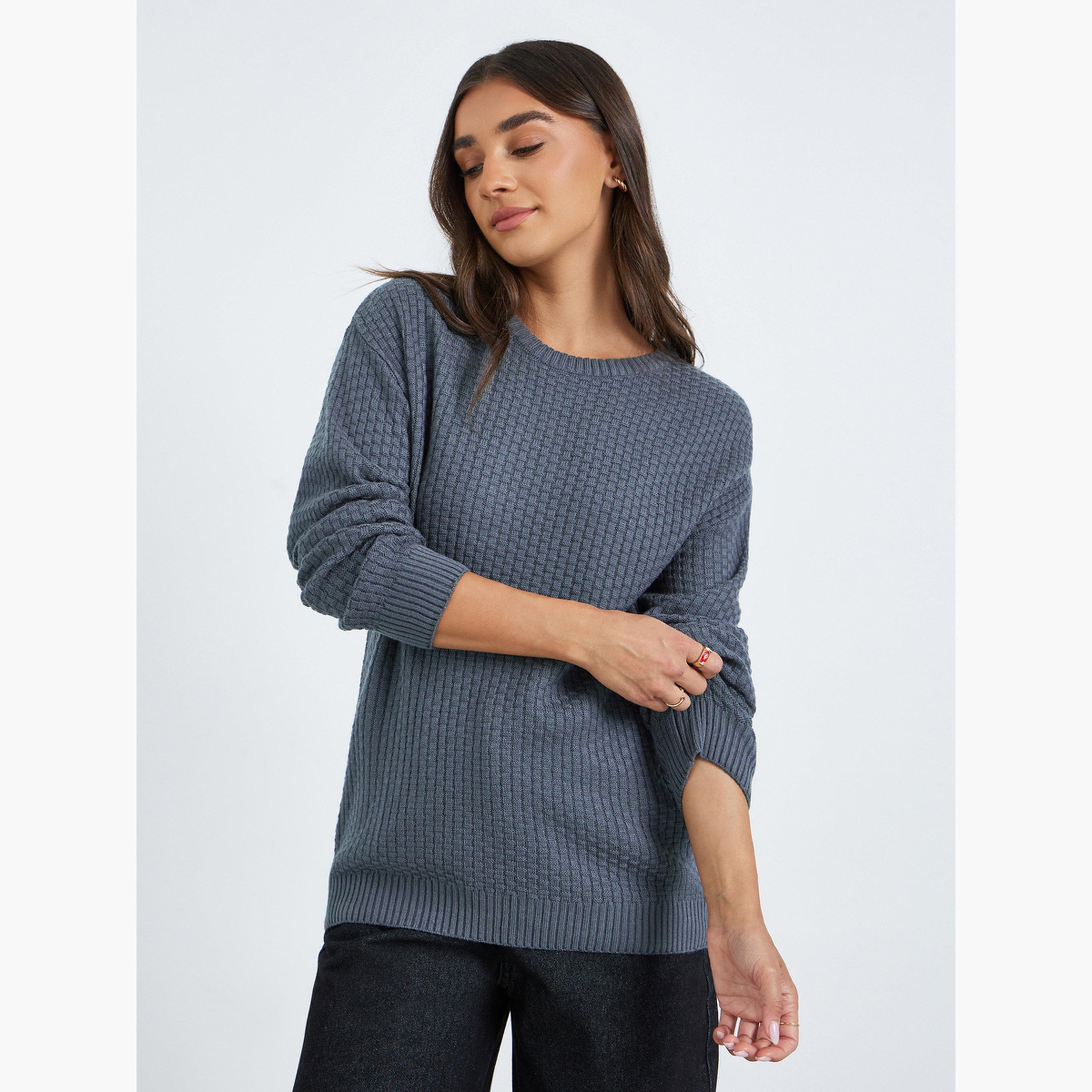 سويتر محبوك بتفاصيل بارزة الملمس-women-clothing-cardigansandjumpers-jumpers-image-4