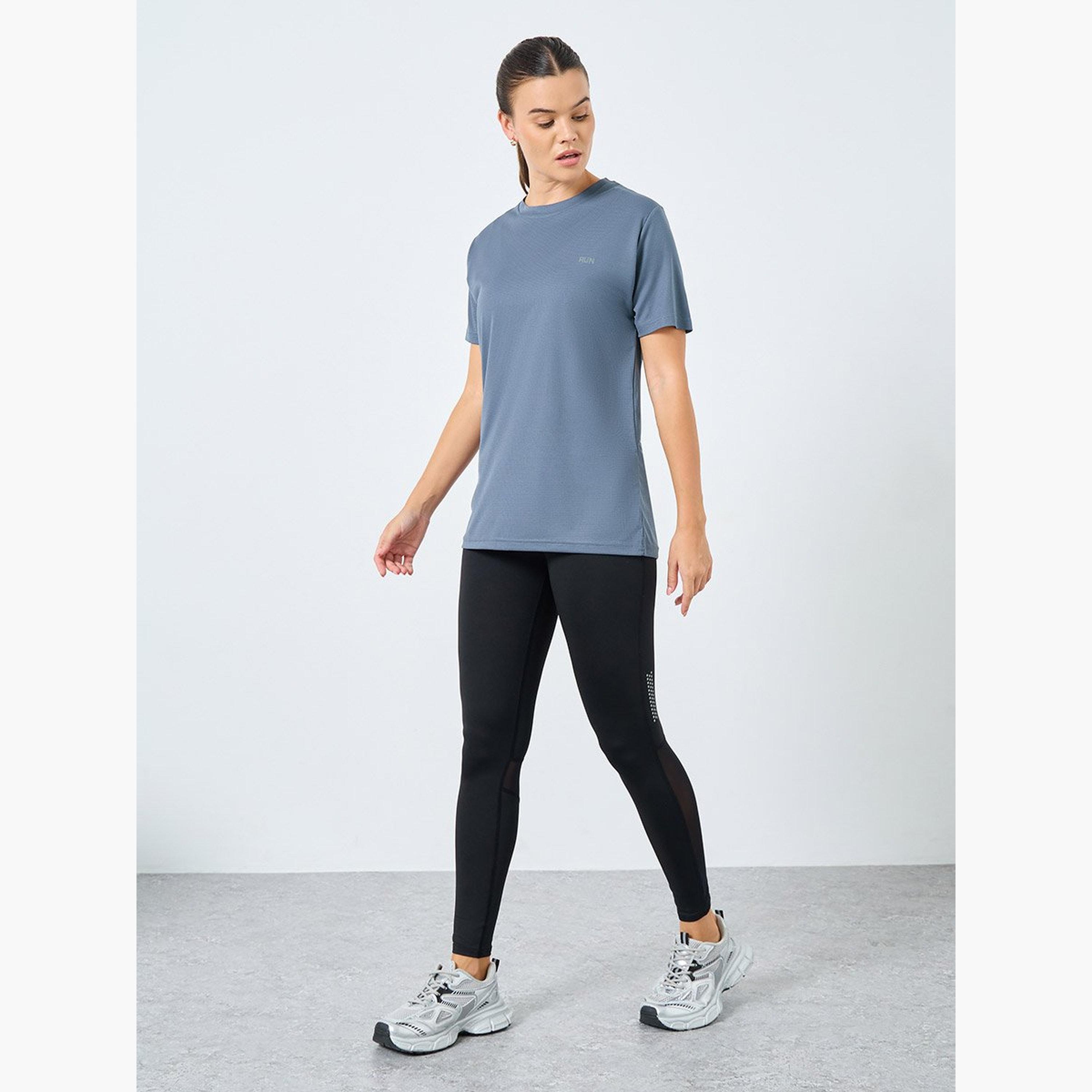 Styli Reflective Text Basic Short Sleeves Top-women-clothing-sportswearandactivewear-tshirtsandvests-image-2
