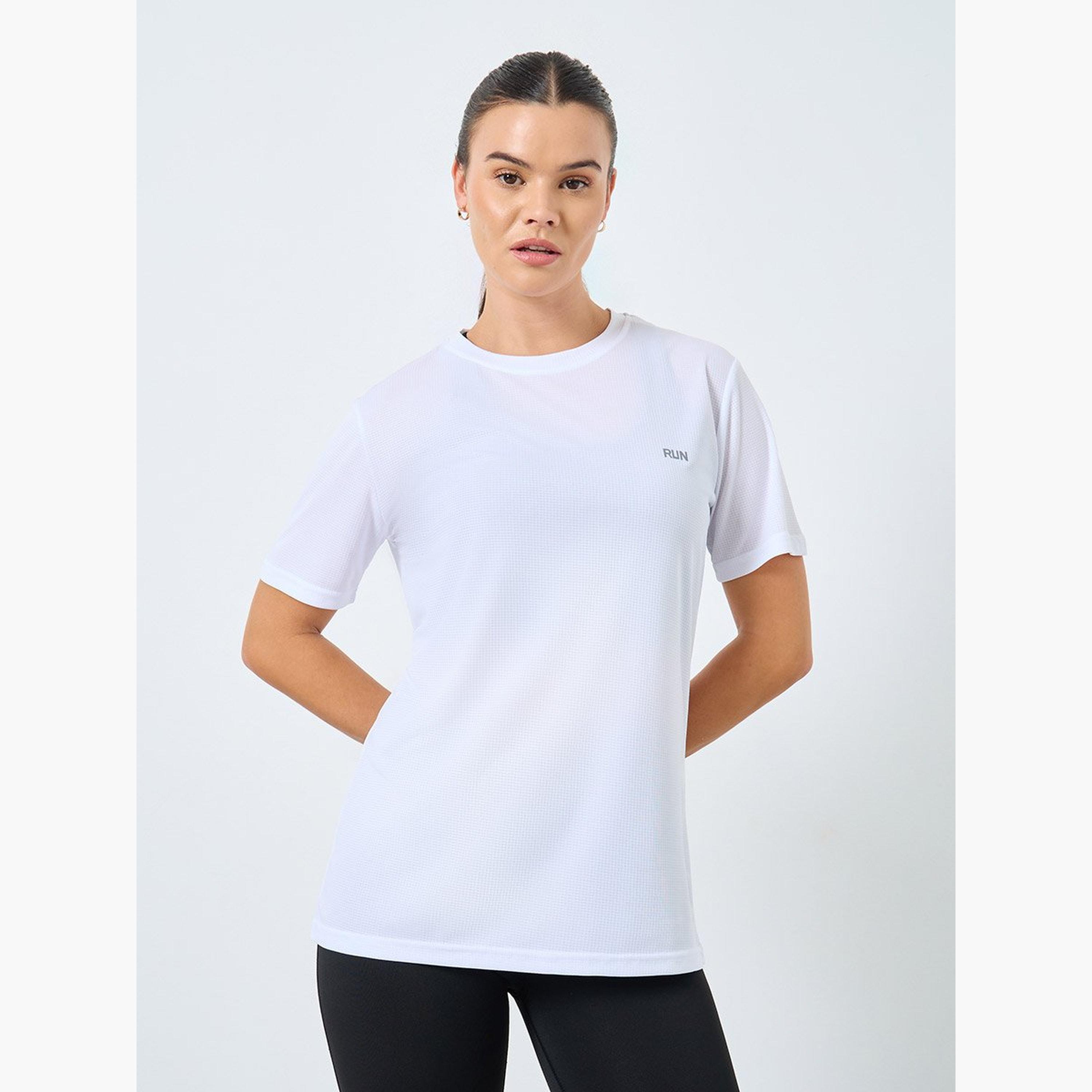 Styli Reflective Text Basic Short Sleeves Top-women-clothing-sportswearandactivewear-tshirtsandvests-image-1