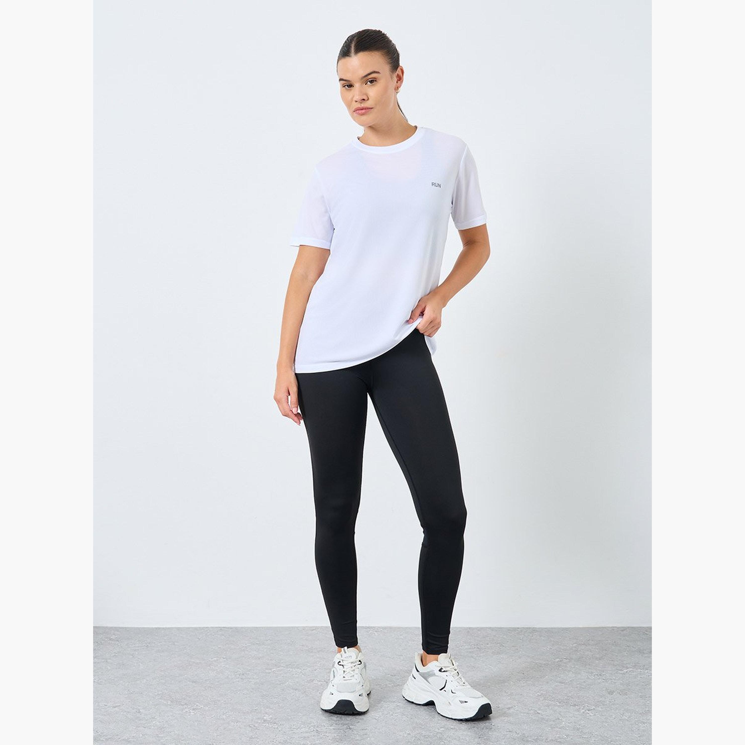 Styli Reflective Text Basic Short Sleeves Top-women-clothing-sportswearandactivewear-tshirtsandvests-image-2