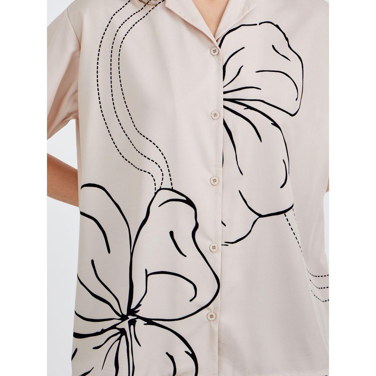 Styli Floral Print Short Sleeve Oversized Shirt-women-clothing-shirtsandblouses-shirts-image-3