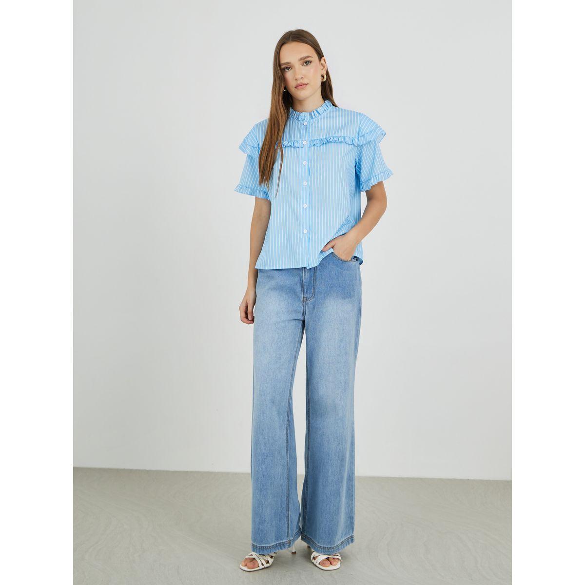 بلوزة مخططة بتفاصيل كشكش-women-clothing-shirtsandblouses-shirts-image-2
