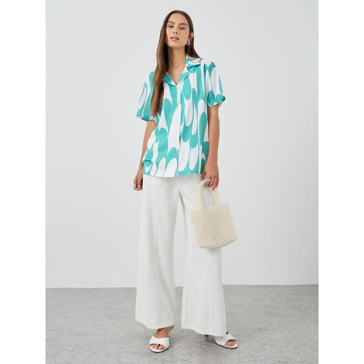 Styli Printed Short Sleeve Regular Fit Shirt-women-clothing-shirtsandblouses-shirts-image-2