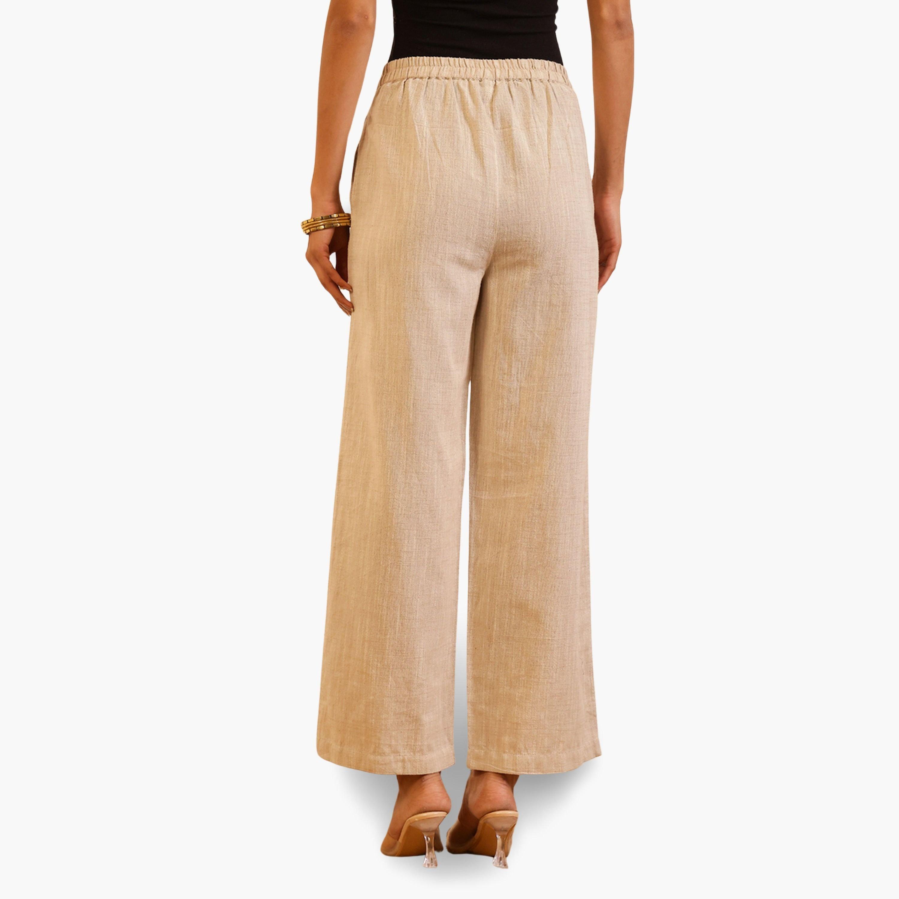 بنطال نسائي لينن بأرجل واسعة-women-clothing-bottoms-joggers-image-3