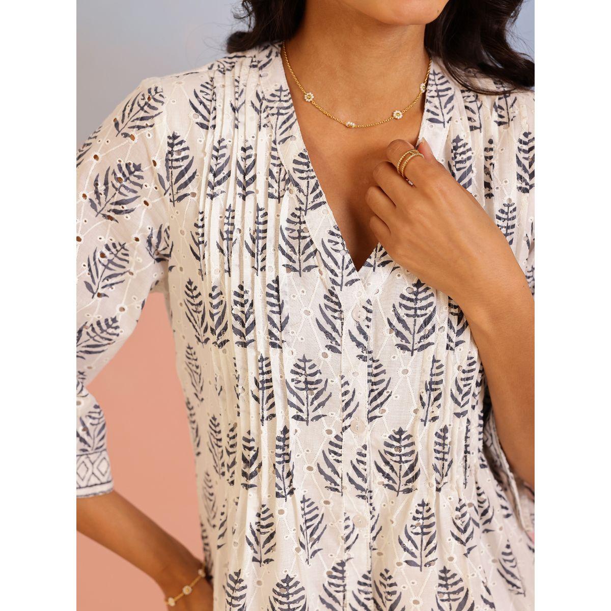 Sanskrutihomes Floral Printed Cotton Top and Pants Co-Ords-women-clothing-coordsets-image-6