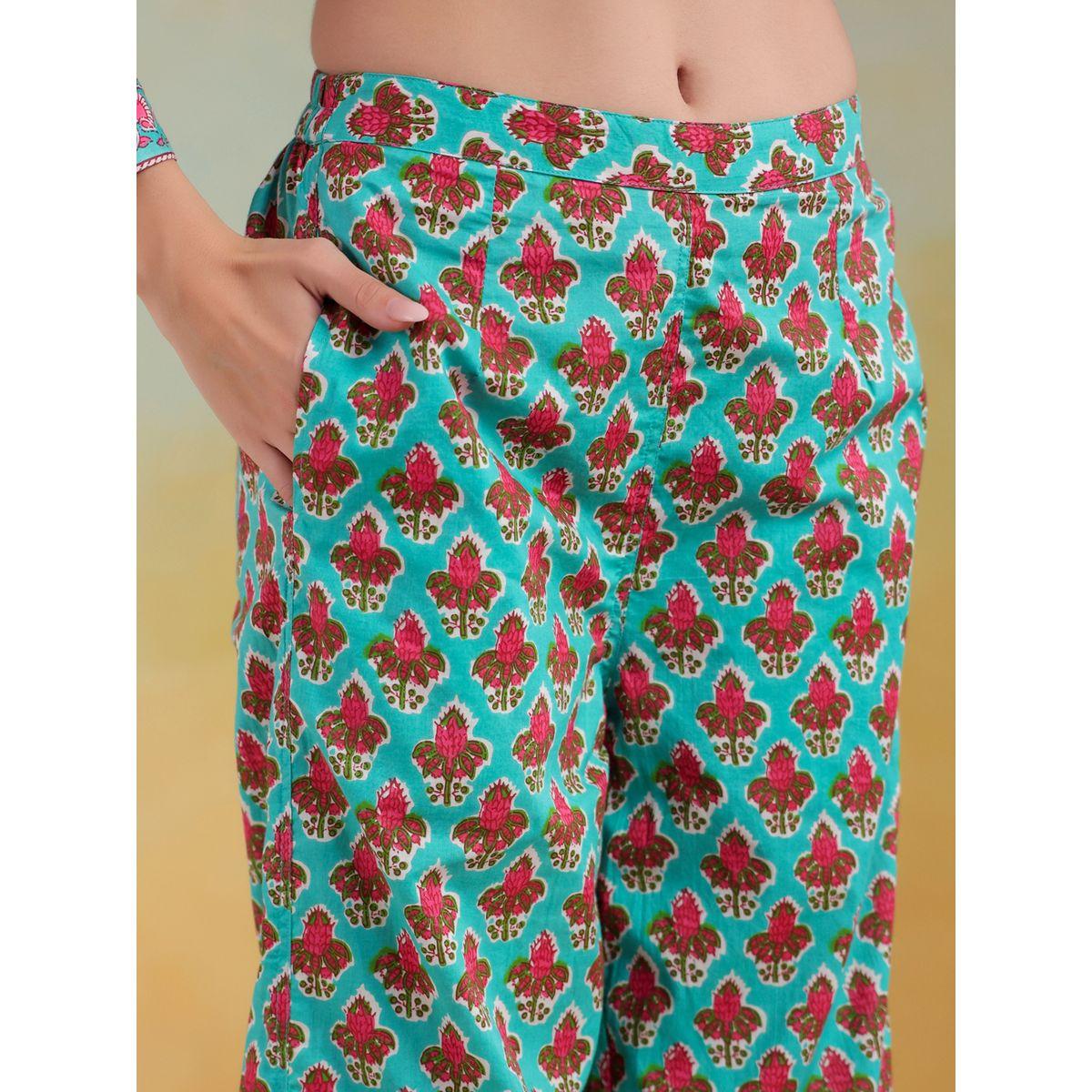 Sanskrutihomes Striped Mandarin Collar Top with Trousers Co-Ords-women-clothing-coordsets-image-7