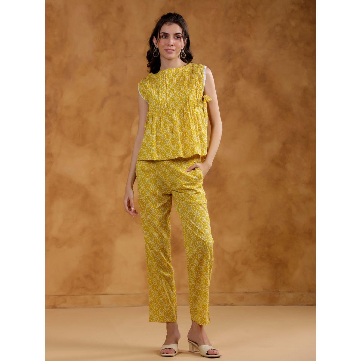 طقم منسق من بنطال وبلوزة بلا أكمام-women-clothing-coordsets-image-1