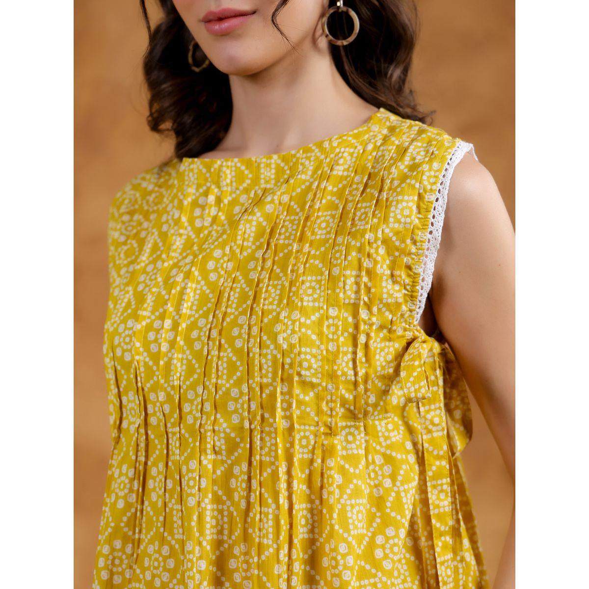 Sanskrutihomes Printed Round Neck Sleeveless Top and Pants Co-Ords-women-clothing-coordsets-image-5