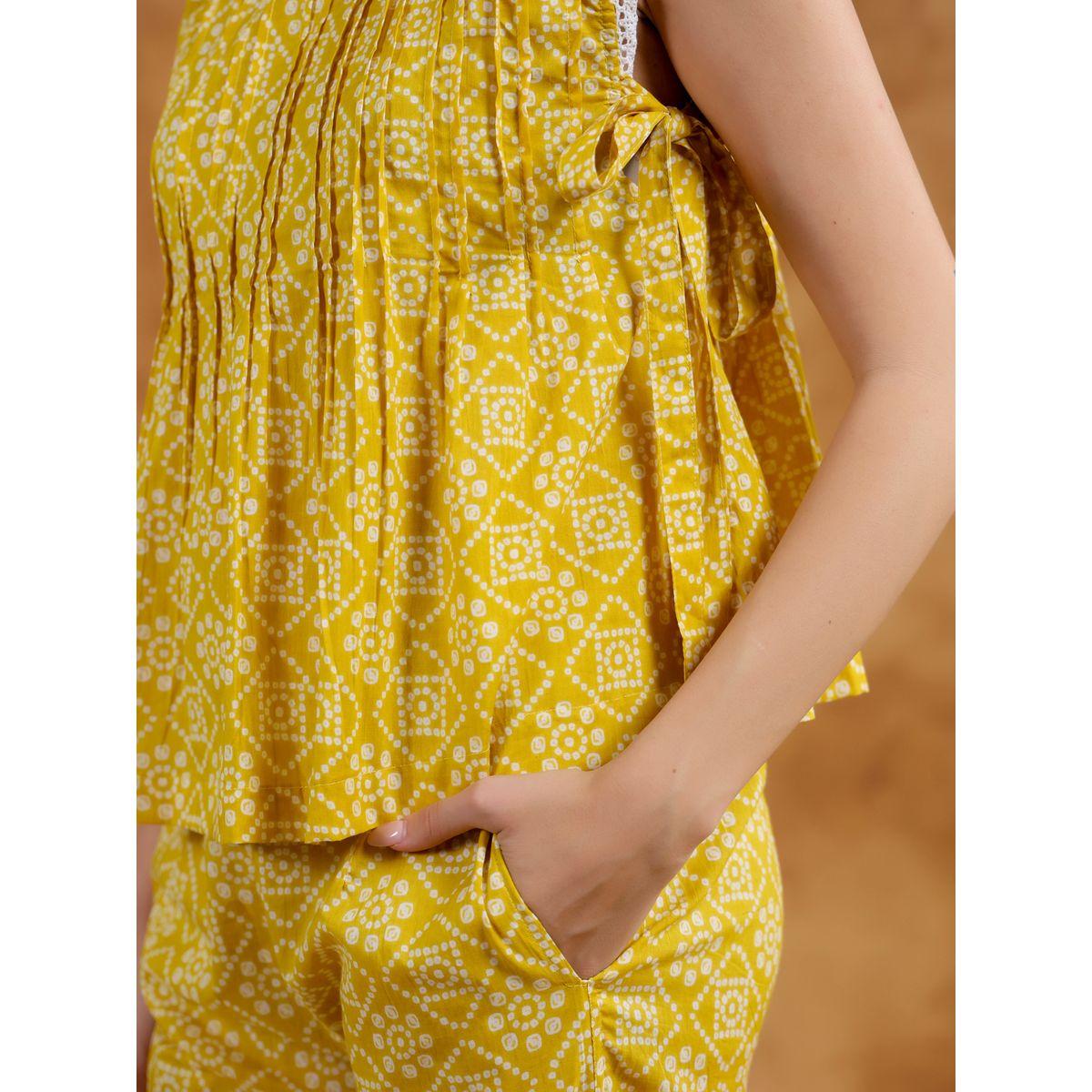 Sanskrutihomes Printed Round Neck Sleeveless Top and Pants Co-Ords-women-clothing-coordsets-image-6