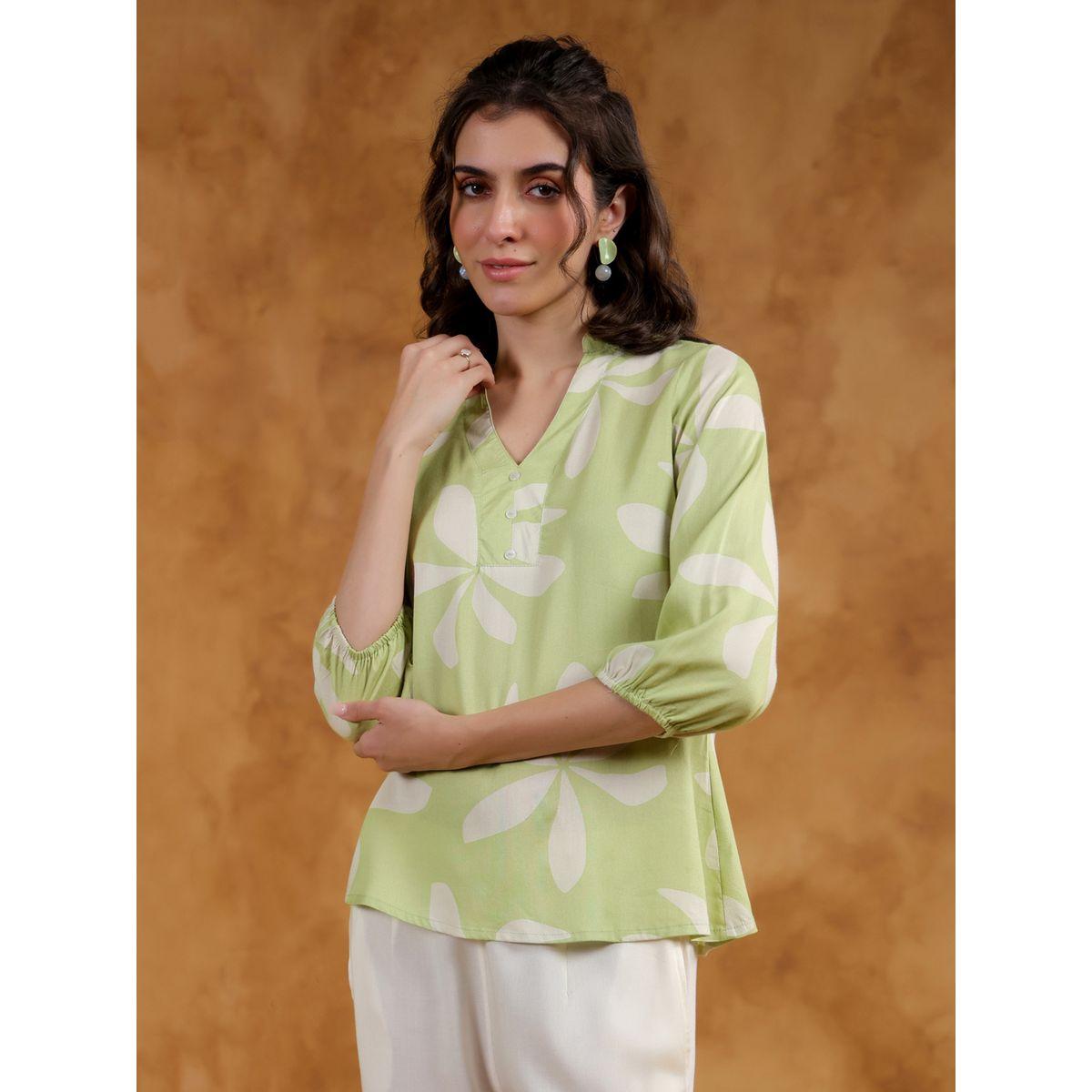 طقم منسق من بنطال وبلوزة بطبعة زهور-women-clothing-coordsets-image-3