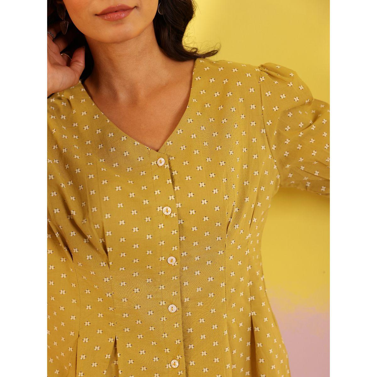 Sanskrutihomes Polka Dot Printed Pure Cotton Top and Pants Co-Ords-women-clothing-coordsets-image-4