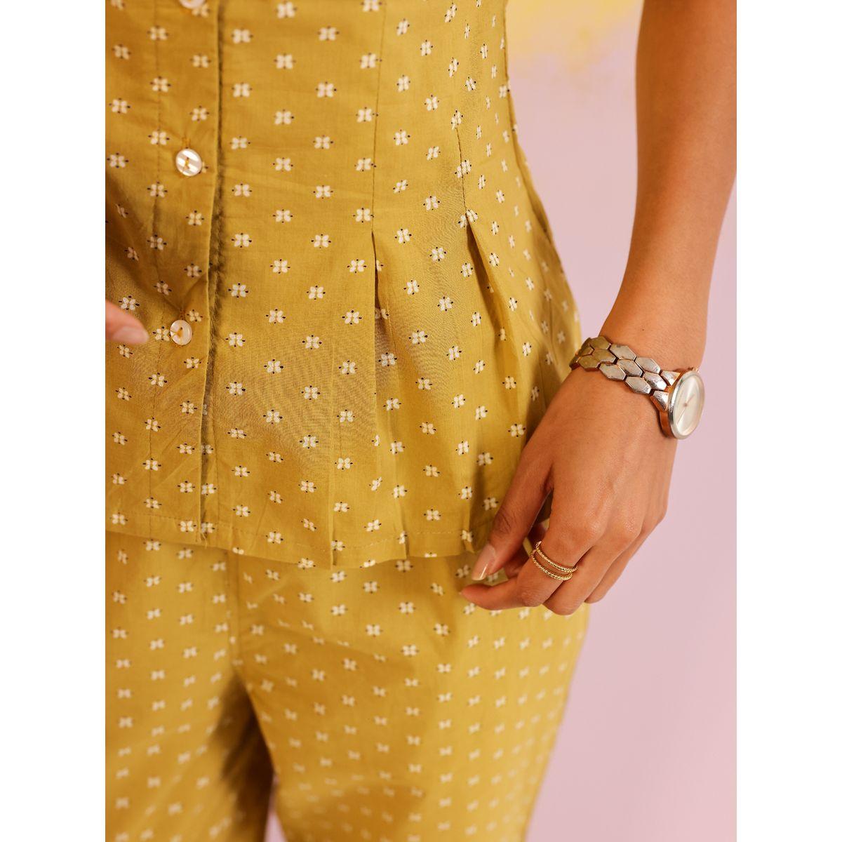 Sanskrutihomes Polka Dot Printed Pure Cotton Top and Pants Co-Ords-women-clothing-coordsets-image-6