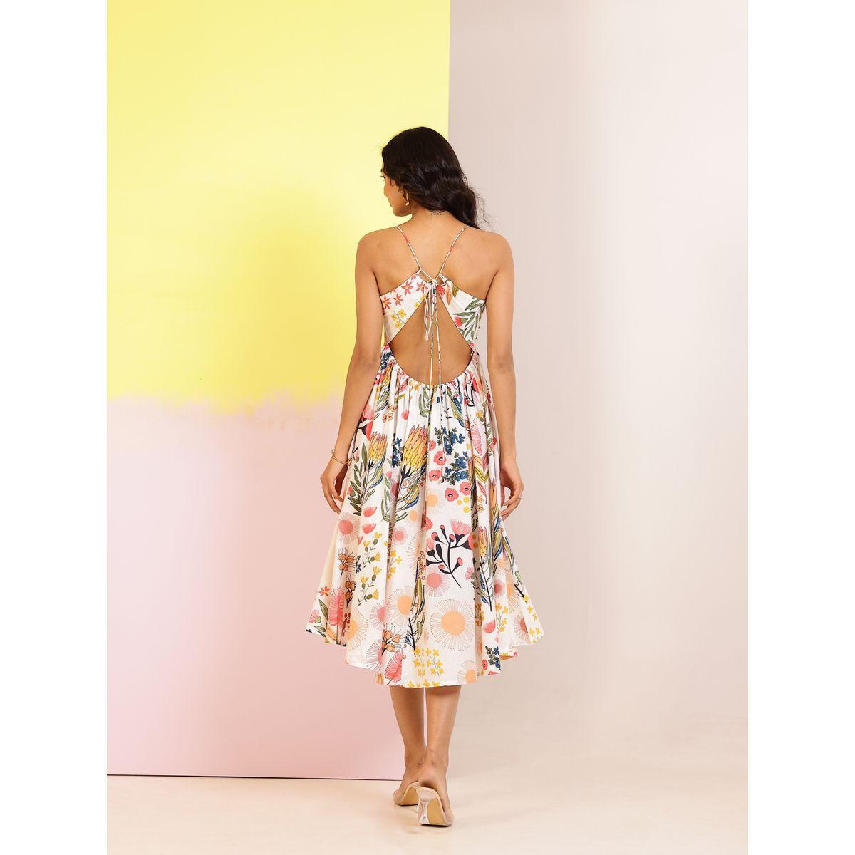 فستان بطول الركبة مطبع بالكامل مع ياقة مربعة-women-clothing-dresses-image-7