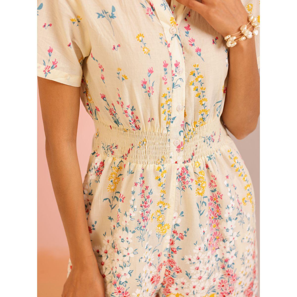 جمبسوت بأرجل واسعة وطبعة زهور مع ياقة دائرية-women-clothing-jumpsuits-image-7
