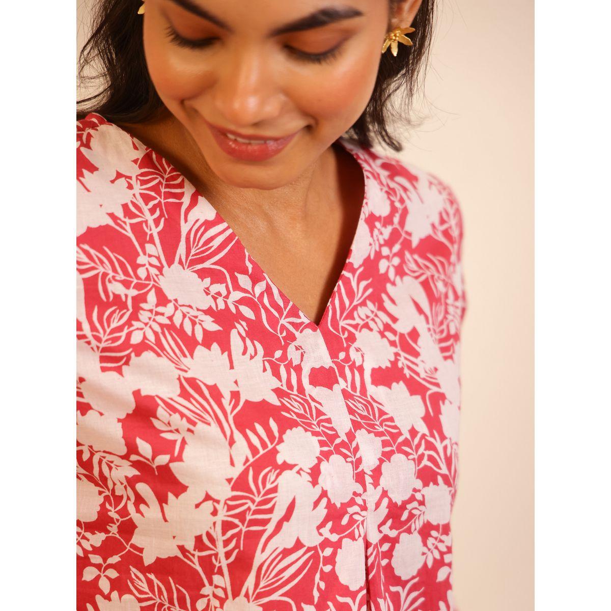 طقم بيجاما من بنطال وبلوزة بطبعة زهور-women-clothing-nightwear-pyjamas-longsets-image-5