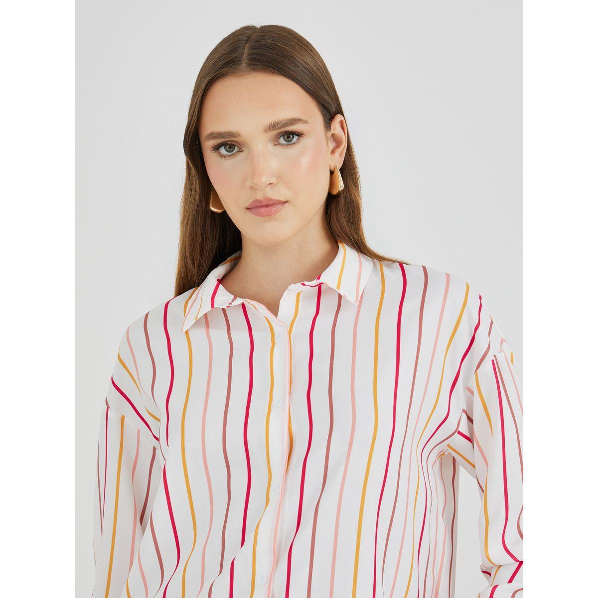 Styli Striped Oversized Spread Collar Shirt-women-clothing-shirtsandblouses-shirts-image-3