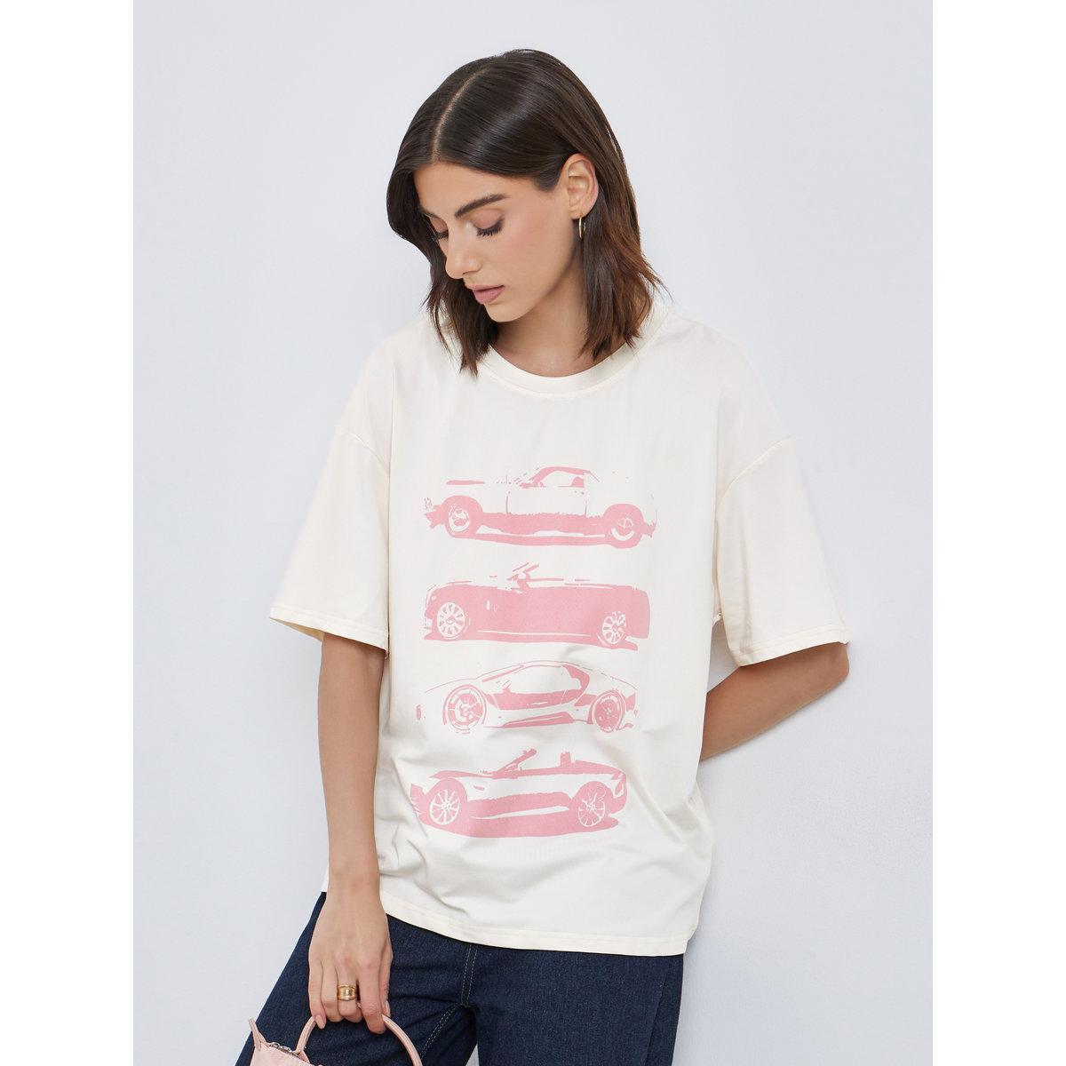 Styli Graphic Print Oversized Round Neck T-Shirt-women-clothing-tshirts-image-1