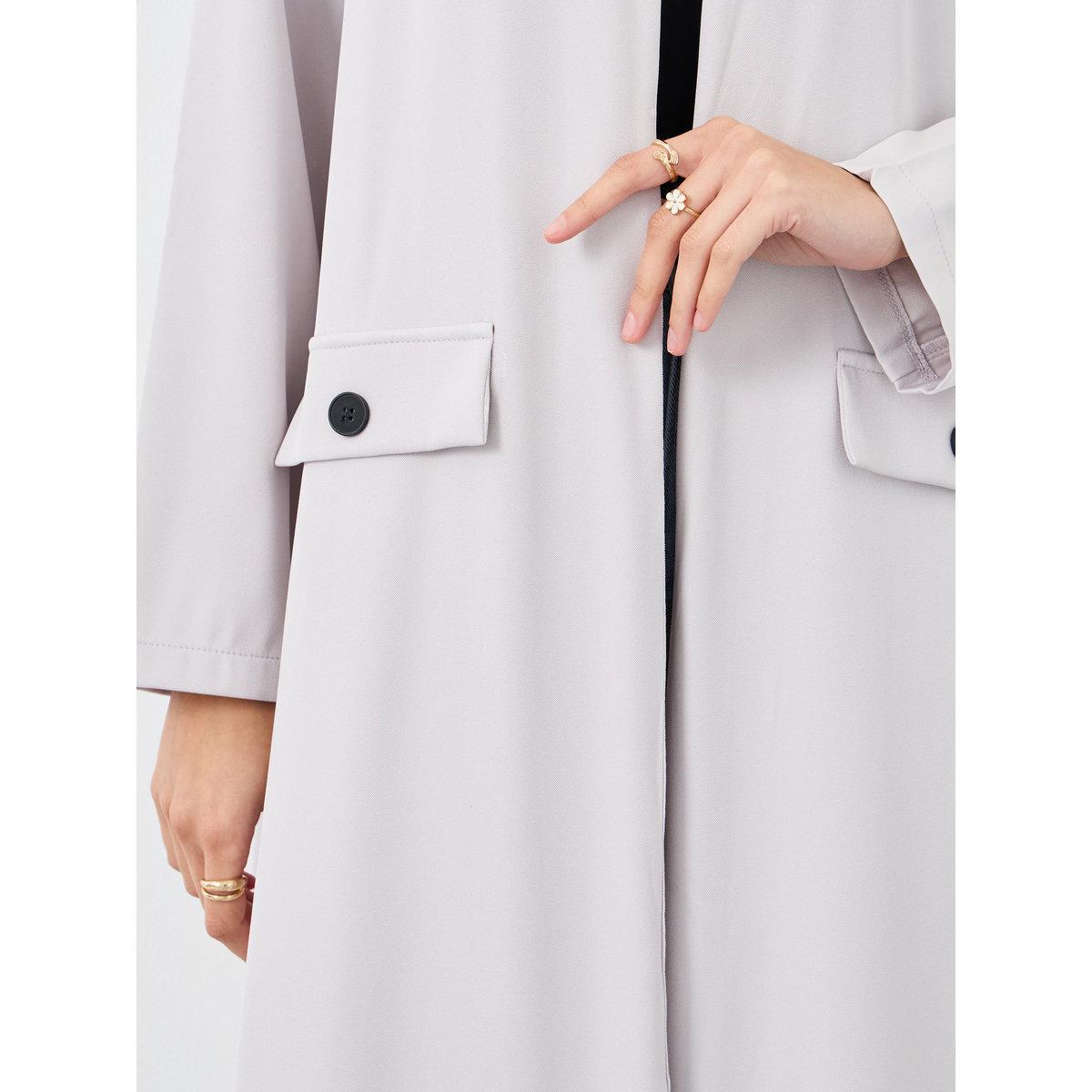 Amirah X Styli Front Open Abaya with Mock Flap Pockets-women-arabicclothing-abayas-image-4