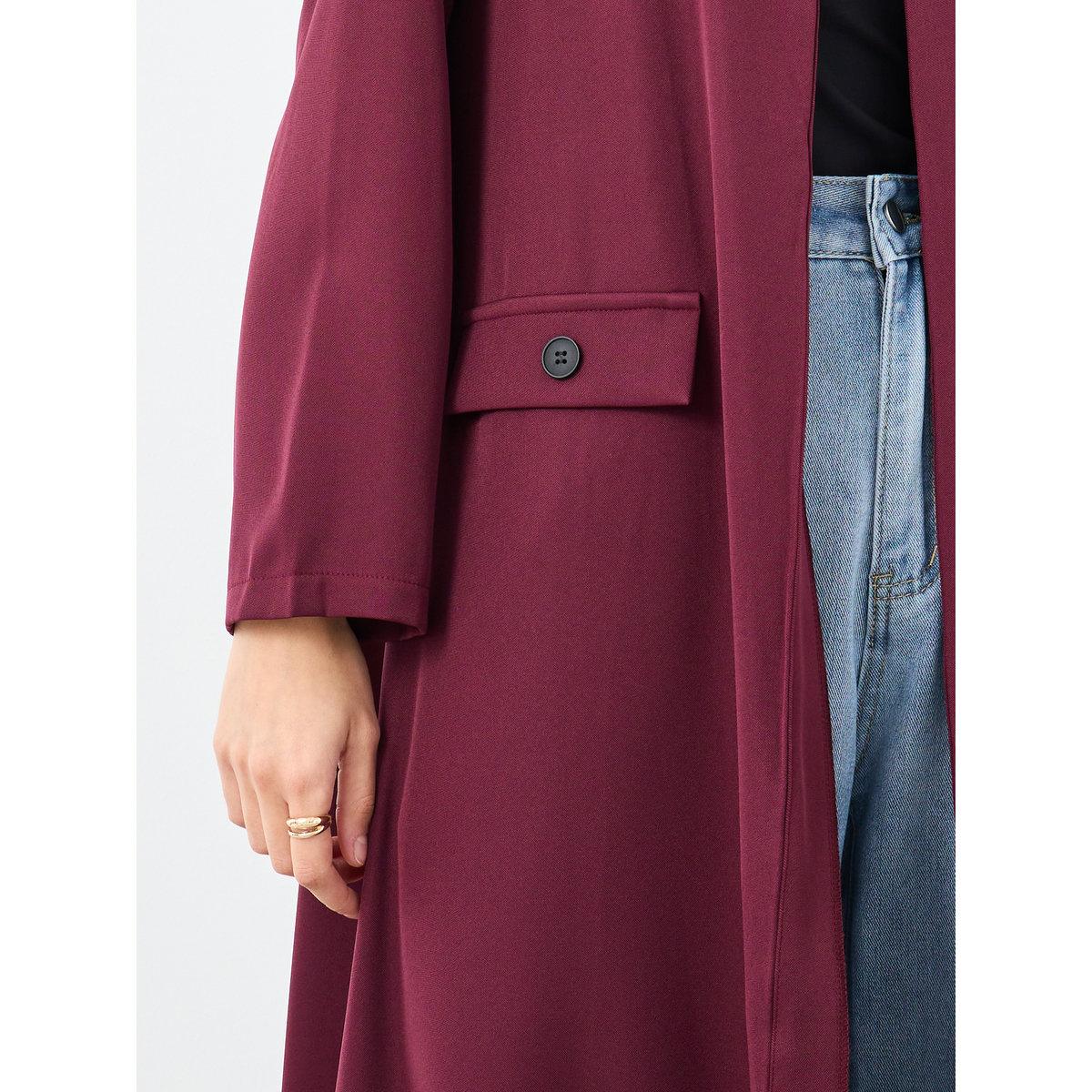Amirah X Styli Front Open Abaya with Mock Flap Pockets-women-arabicclothing-abayas-image-4