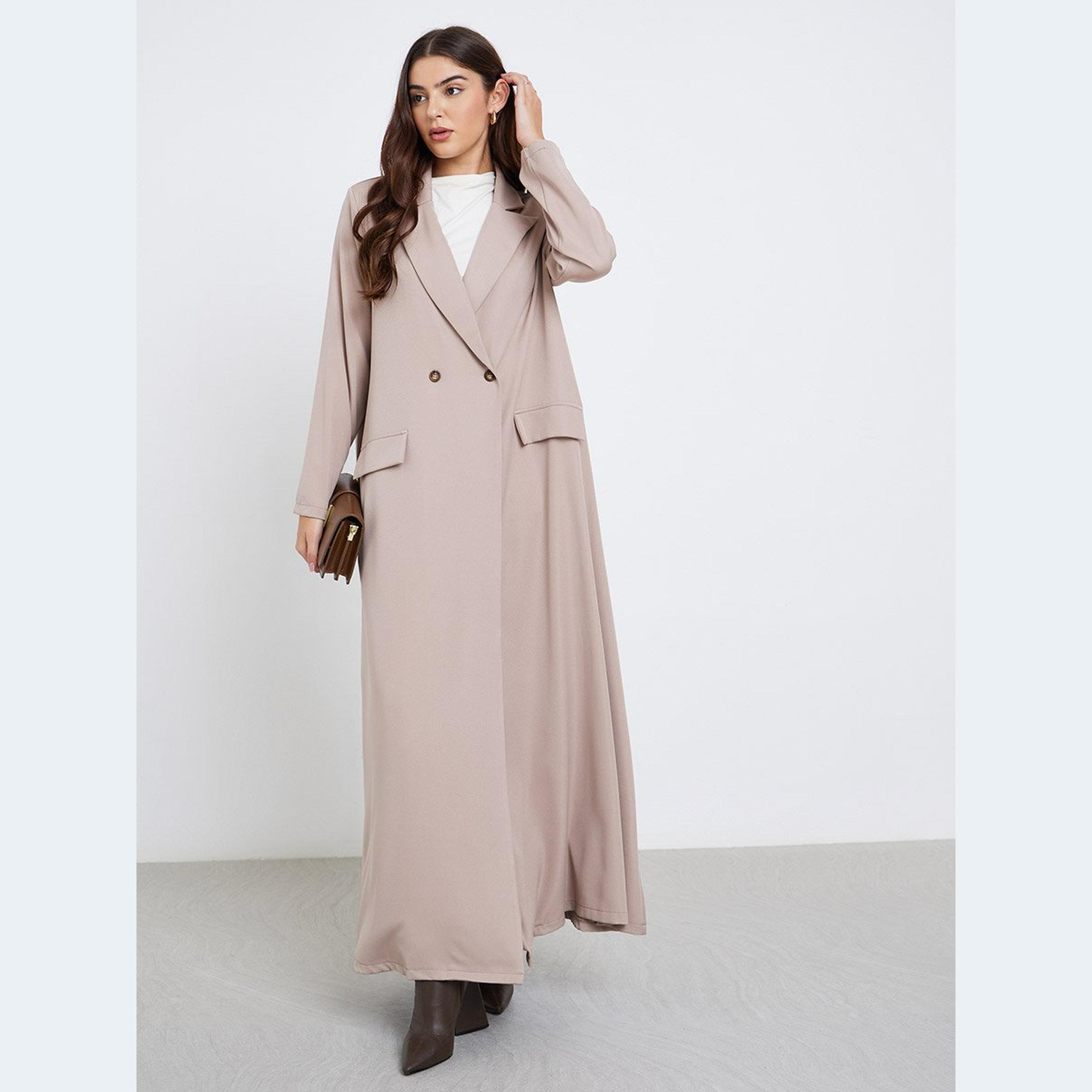 عباية بتفاصيل ياقة بشق-women-arabicclothing-abayas-image-1