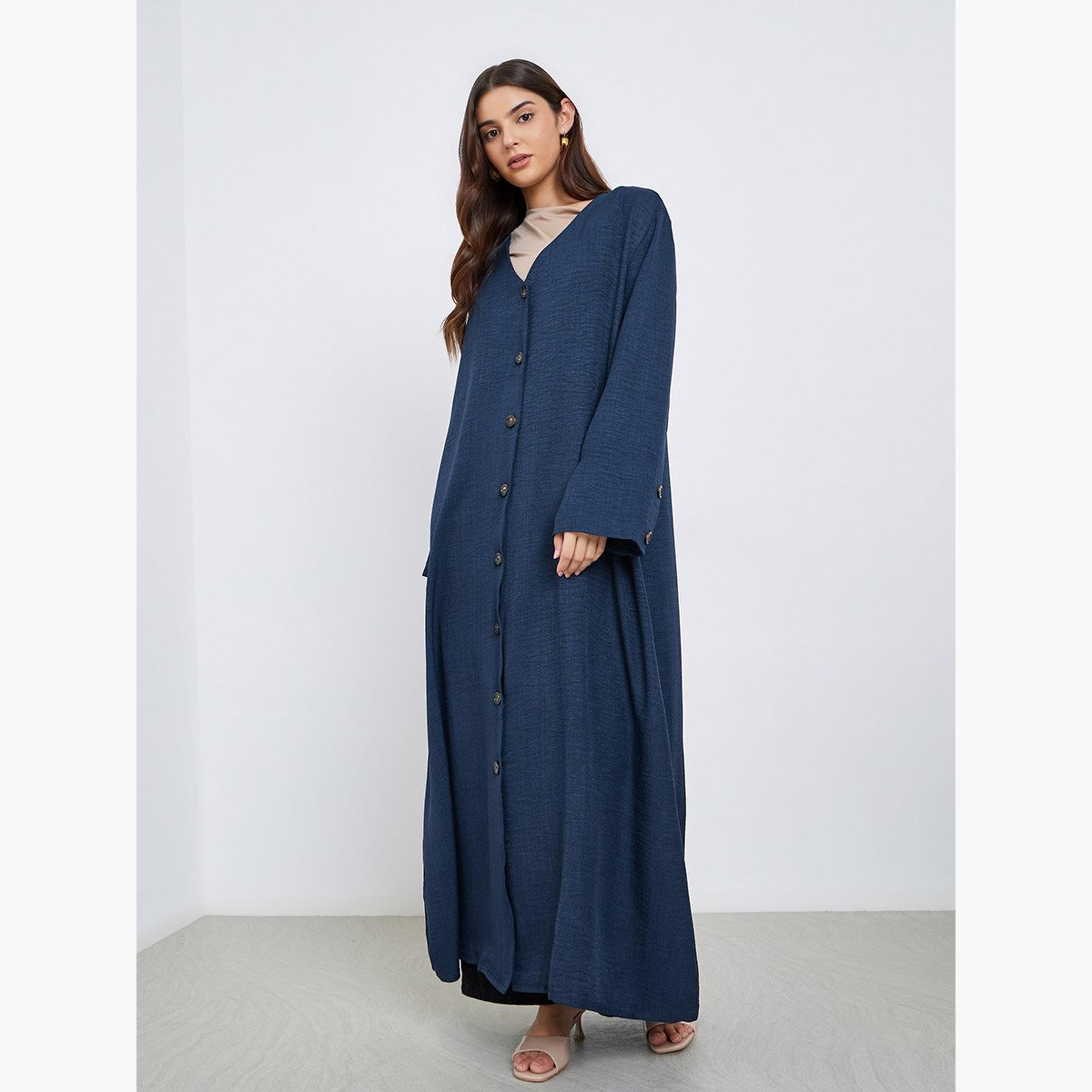 أميرة x ستايلي جلابية بتفاصيل أزرار-women-arabicclothing-abayas-image-2