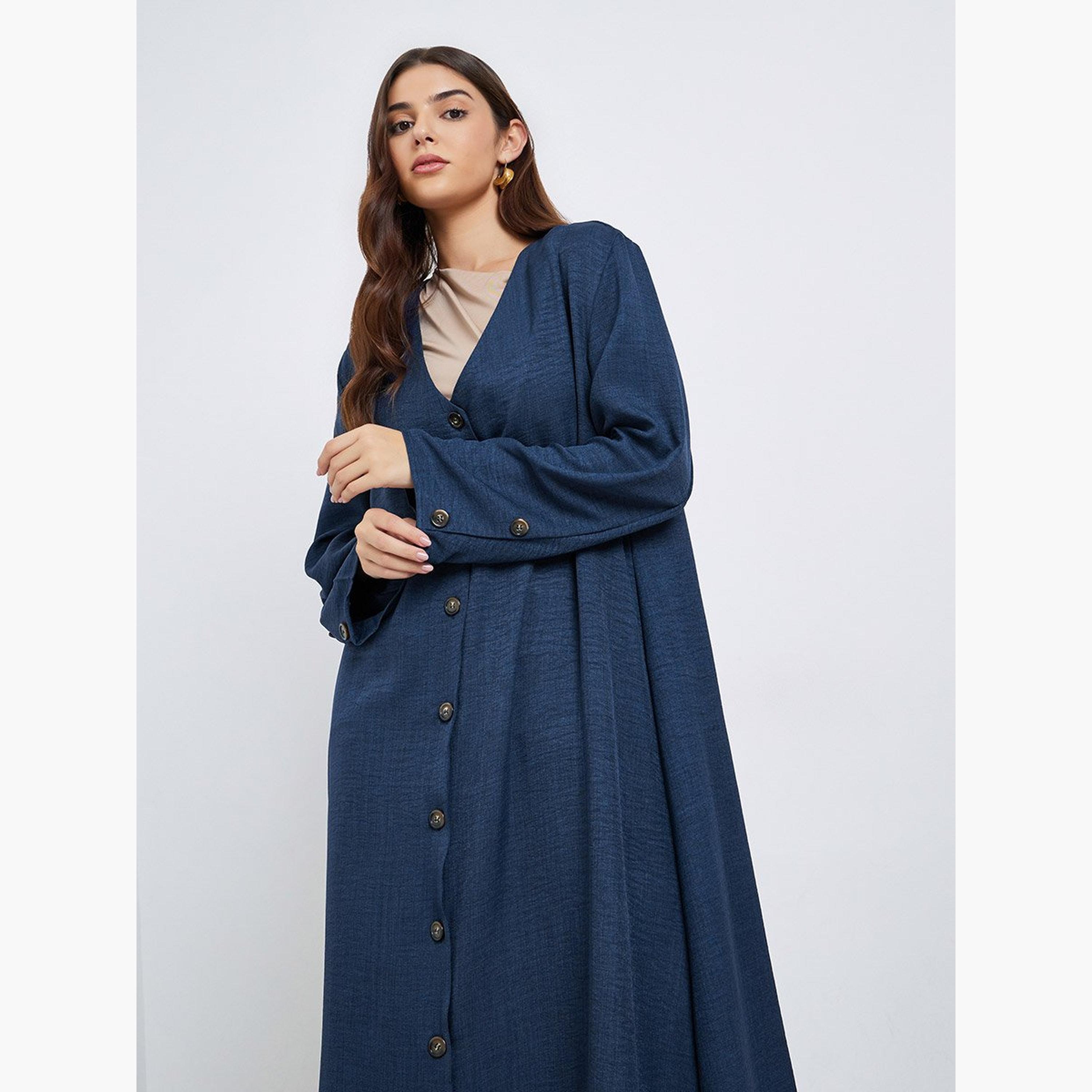 أميرة x ستايلي جلابية بتفاصيل أزرار-women-arabicclothing-abayas-image-4