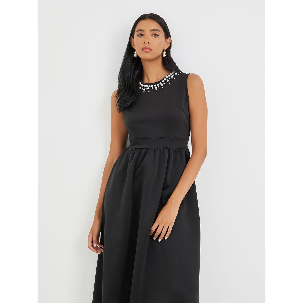 Styli Embellished Round Neck Sleeveless Midi Dress-women-clothing-dresses-image-2
