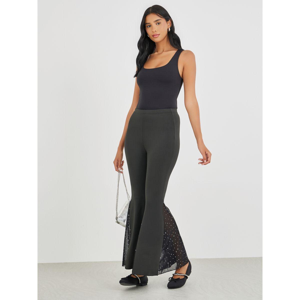 بنطال سادة واسع بخصر عالي-women-clothing-bottoms-trousers-image-1