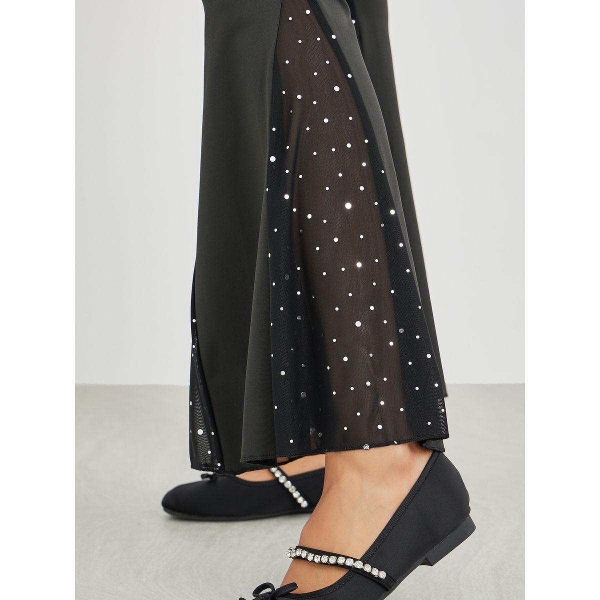 Styli Solid Embellished High Rise Flared Pants-women-clothing-bottoms-trousers-image-3