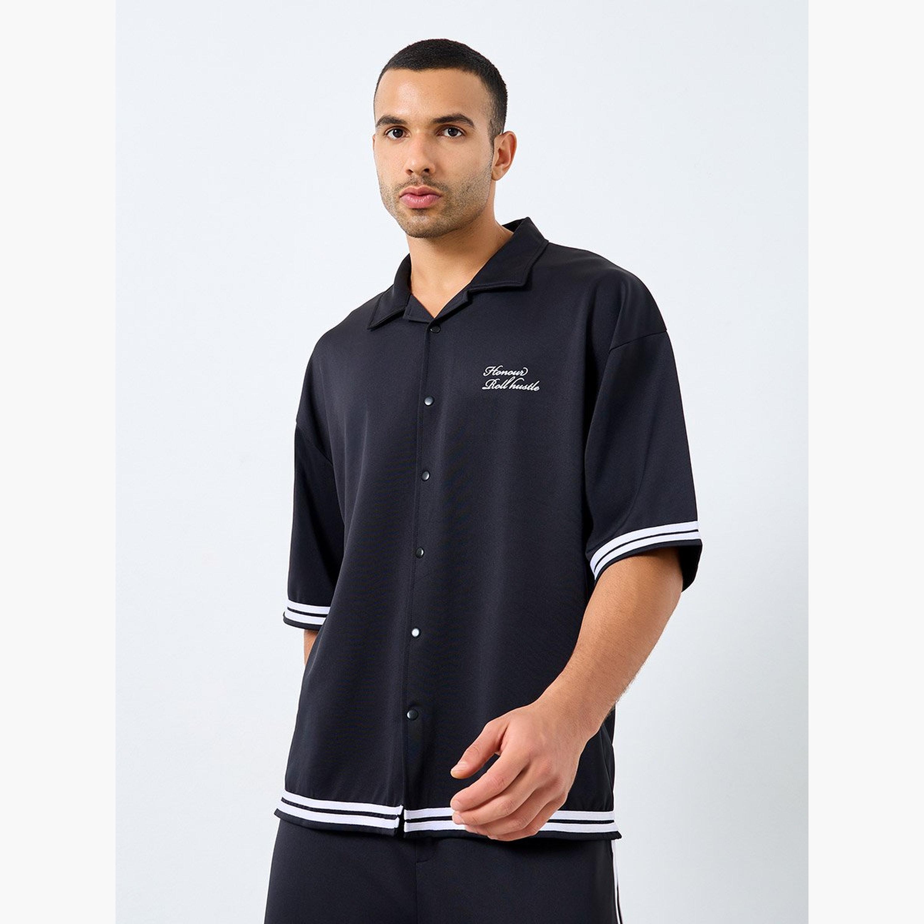 Styli Boxy Fit Sloan Print Shirt with Oversized Joggers Co-Ords-men-clothing-coordsets-image-2