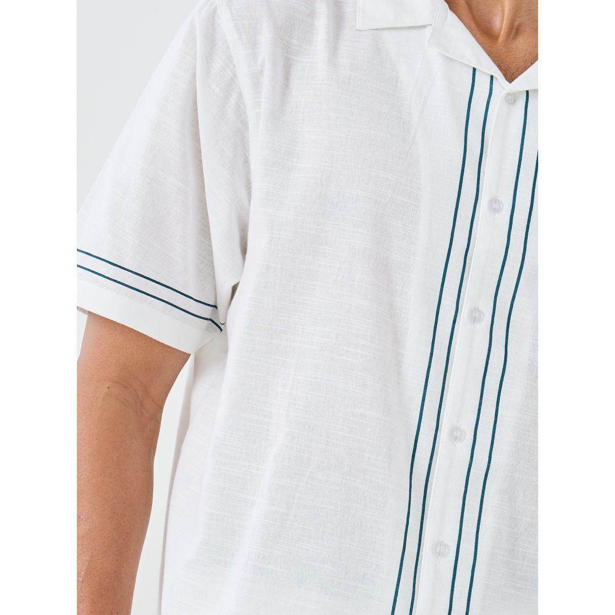 طقم منسق من شورت وقميص بطبعة كتابة وقصة مريحة-men-clothing-coordsets-image-2