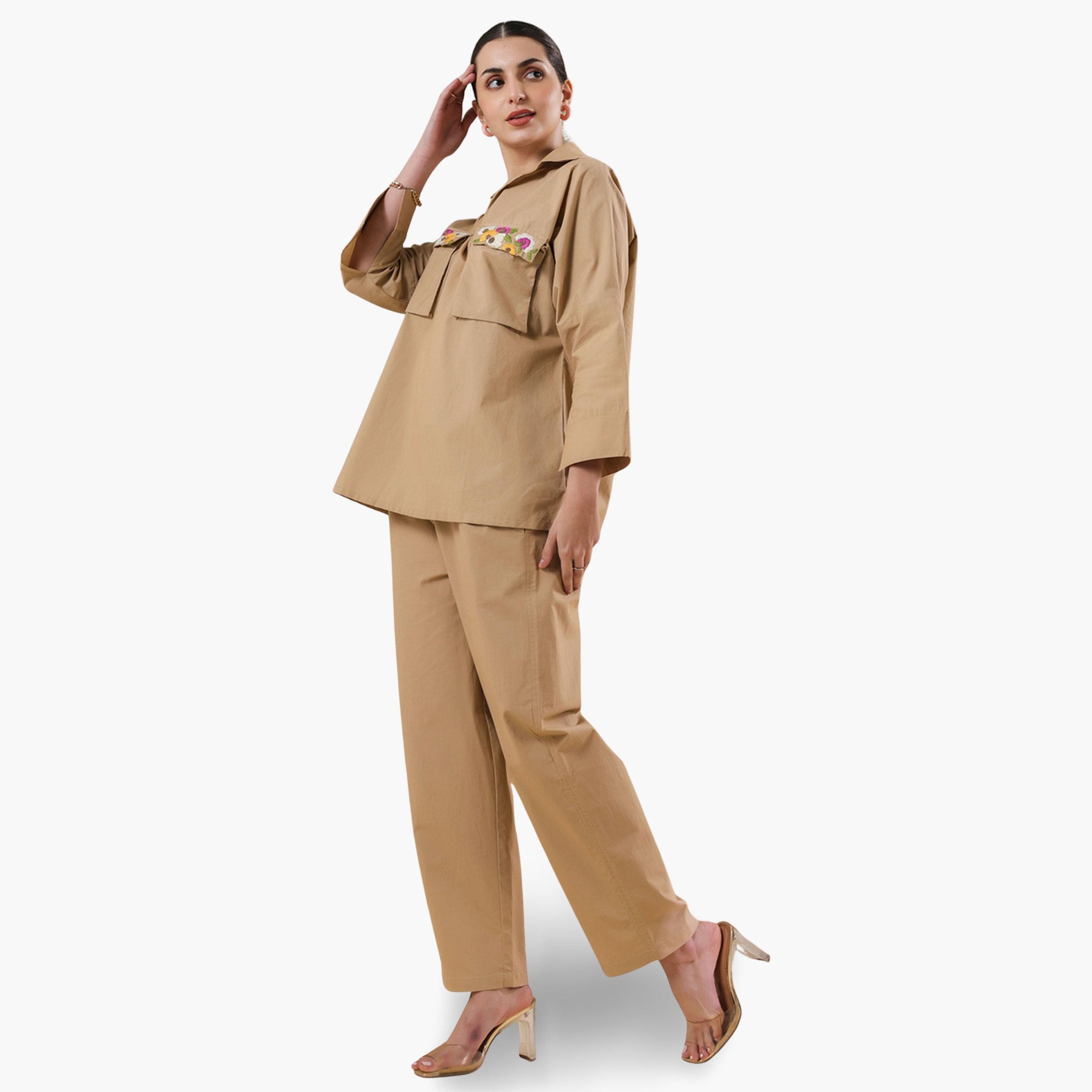 طقم نسائي من قميص وبنطال-women-clothing-coordsets-image-4