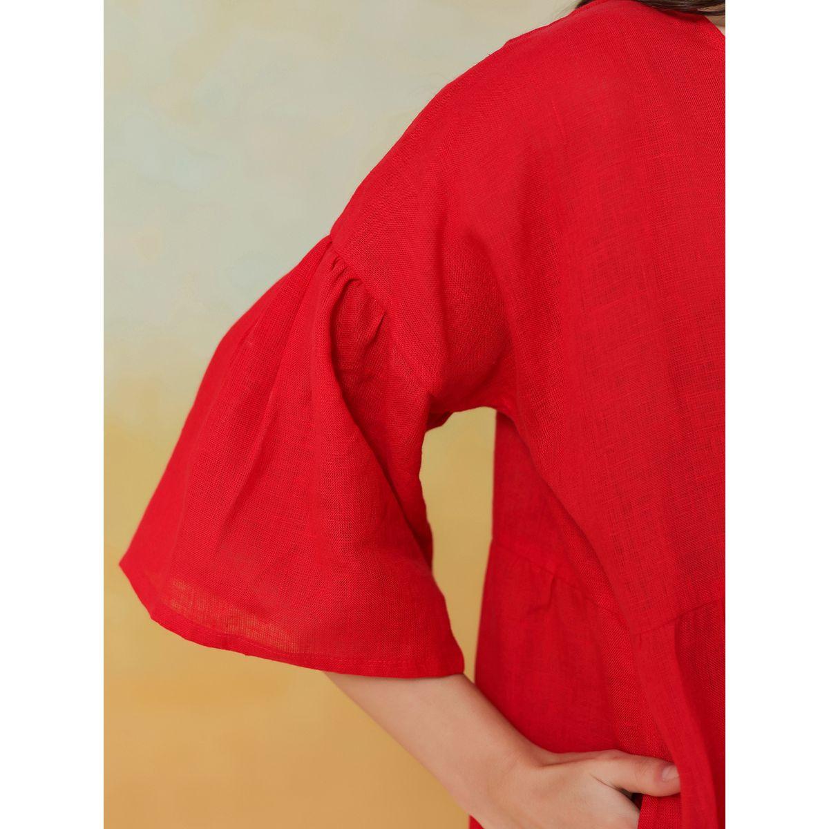 فستان ميدي كاجوال بحافة واسعة-women-clothing-dresses-image-5