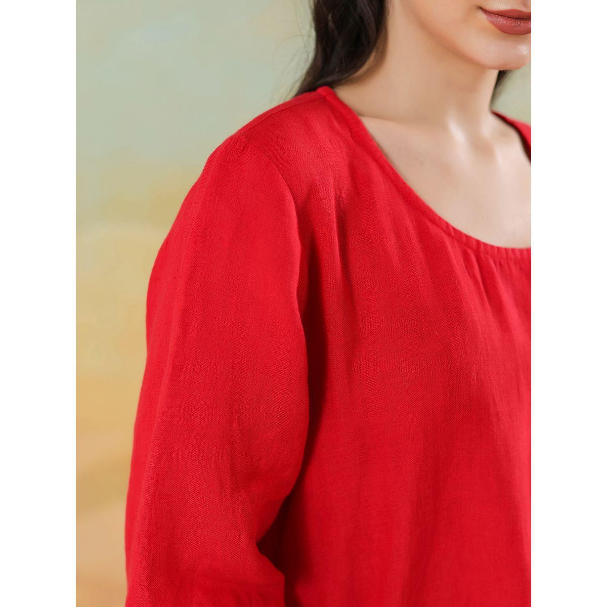 فستان بطول الركبة وياقة دائرية وحافة واسعة-women-clothing-dresses-image-6