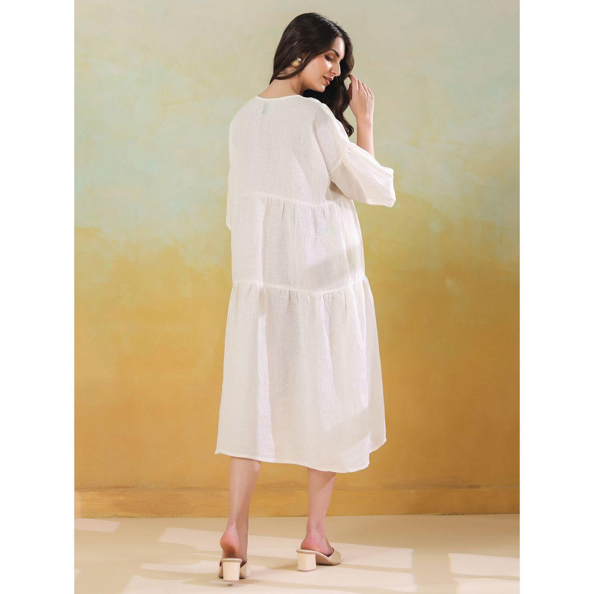 فستان ميدي كاجوال بحافة واسعة-women-clothing-dresses-image-2