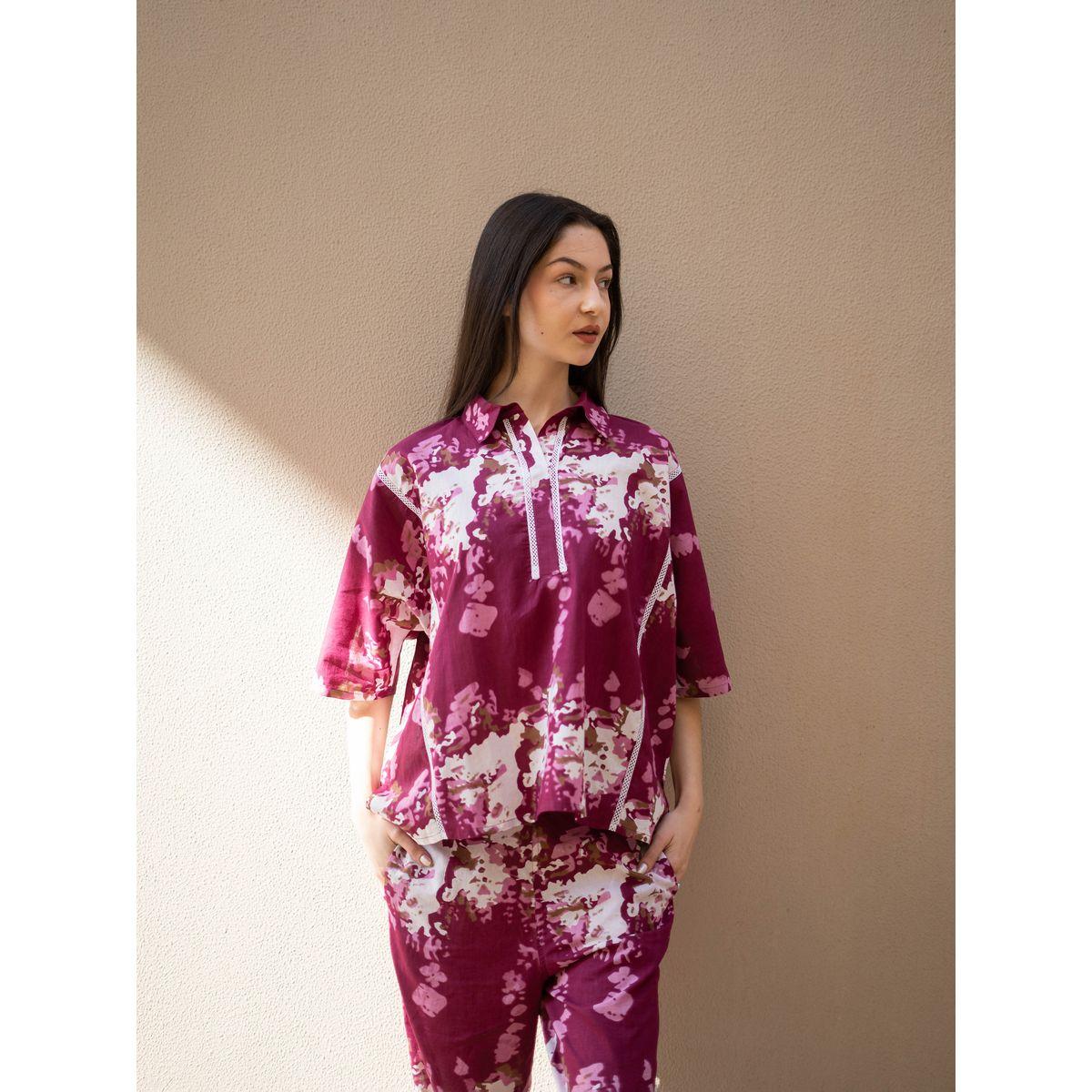 Sanskrutihomes Pure Cotton Printed Top and Pyjama Set-women-clothing-nightwear-pyjamas-longsets-image-2