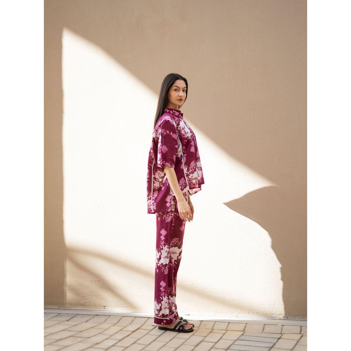 Sanskrutihomes Pure Cotton Printed Top and Pyjama Set-women-clothing-nightwear-pyjamas-longsets-image-4