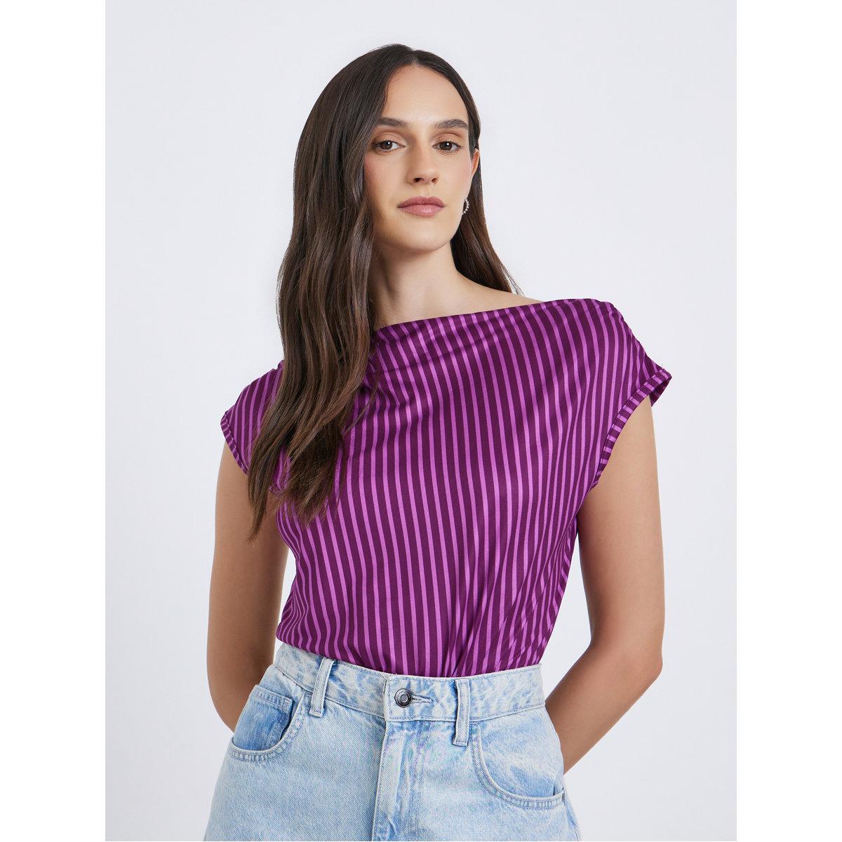 Styli Striped Short Sleeve Bodysuit-women-clothing-shirtsandblouses-blouses-image-2