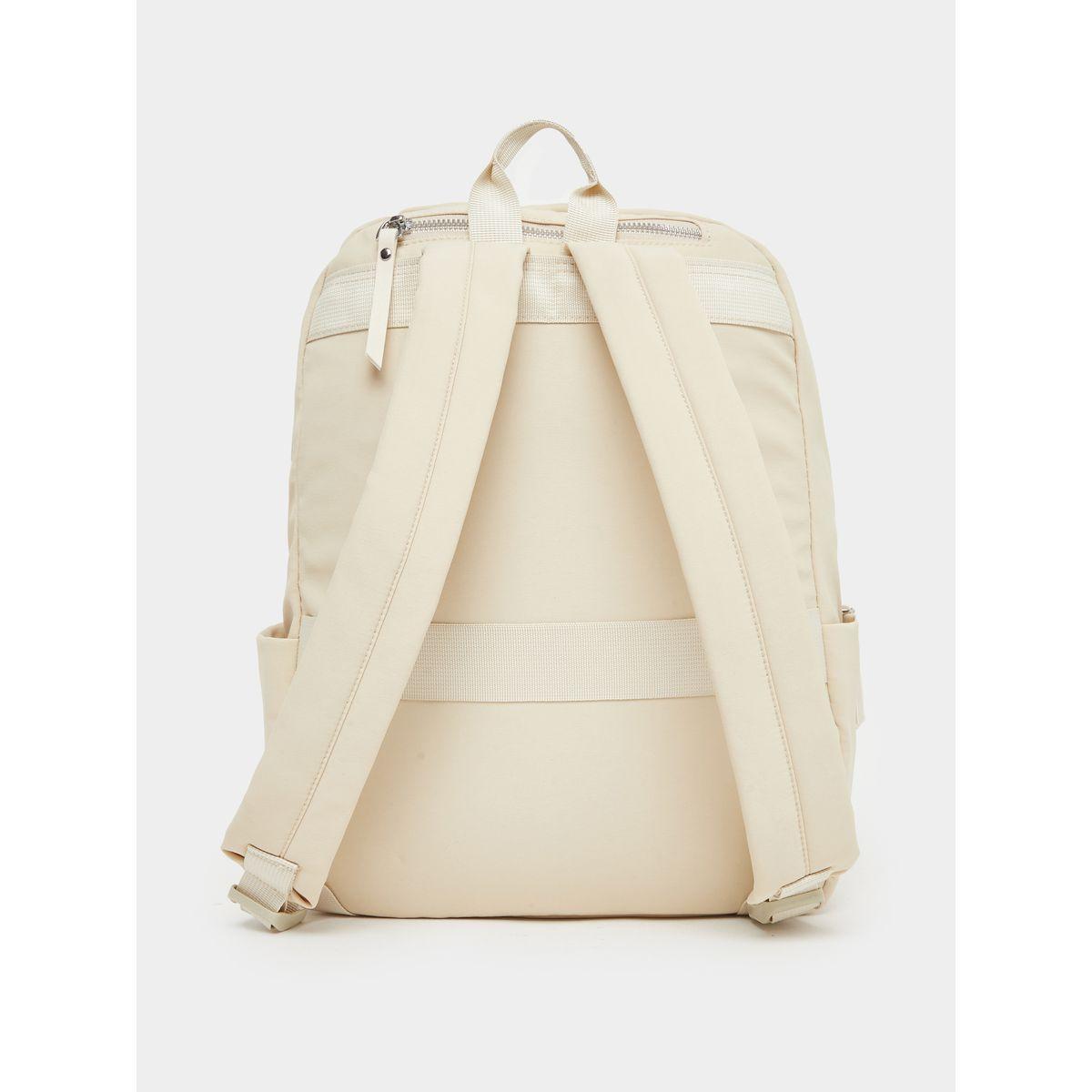 Styli Women Cream Front Zipped Backpack-women-bagsandwallets-backpacks-image-2