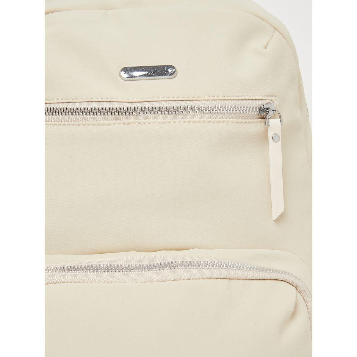 Styli Women Cream Front Zipped Backpack-women-bagsandwallets-backpacks-image-3