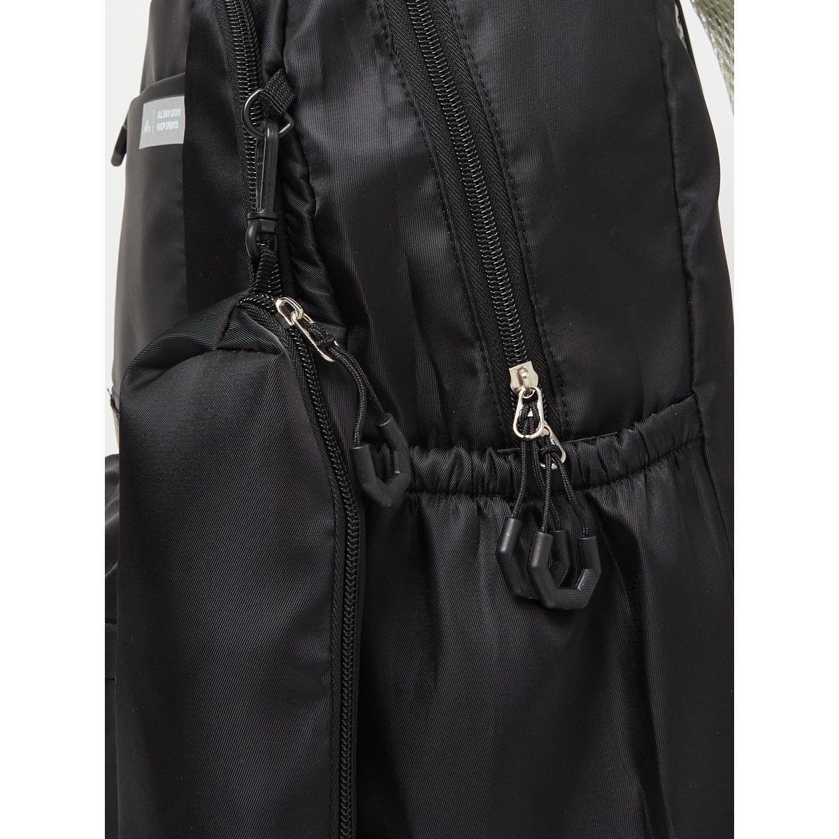 Styli Women Black Zip Pocket Backpack with Pouch-women-bagsandwallets-backpacks-image-4