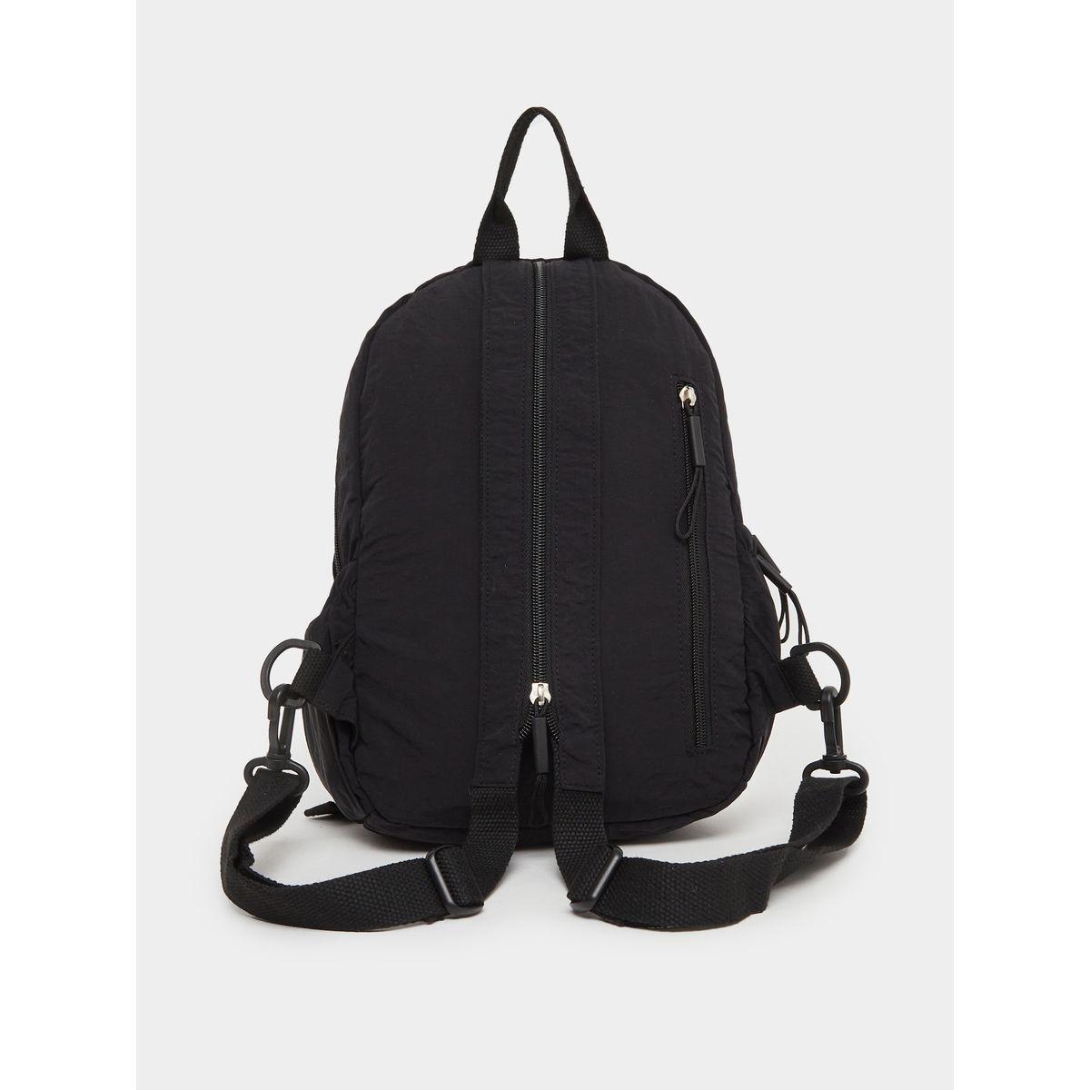 Styli Women Black Buckle Strap Backpack-women-bagsandwallets-backpacks-image-2