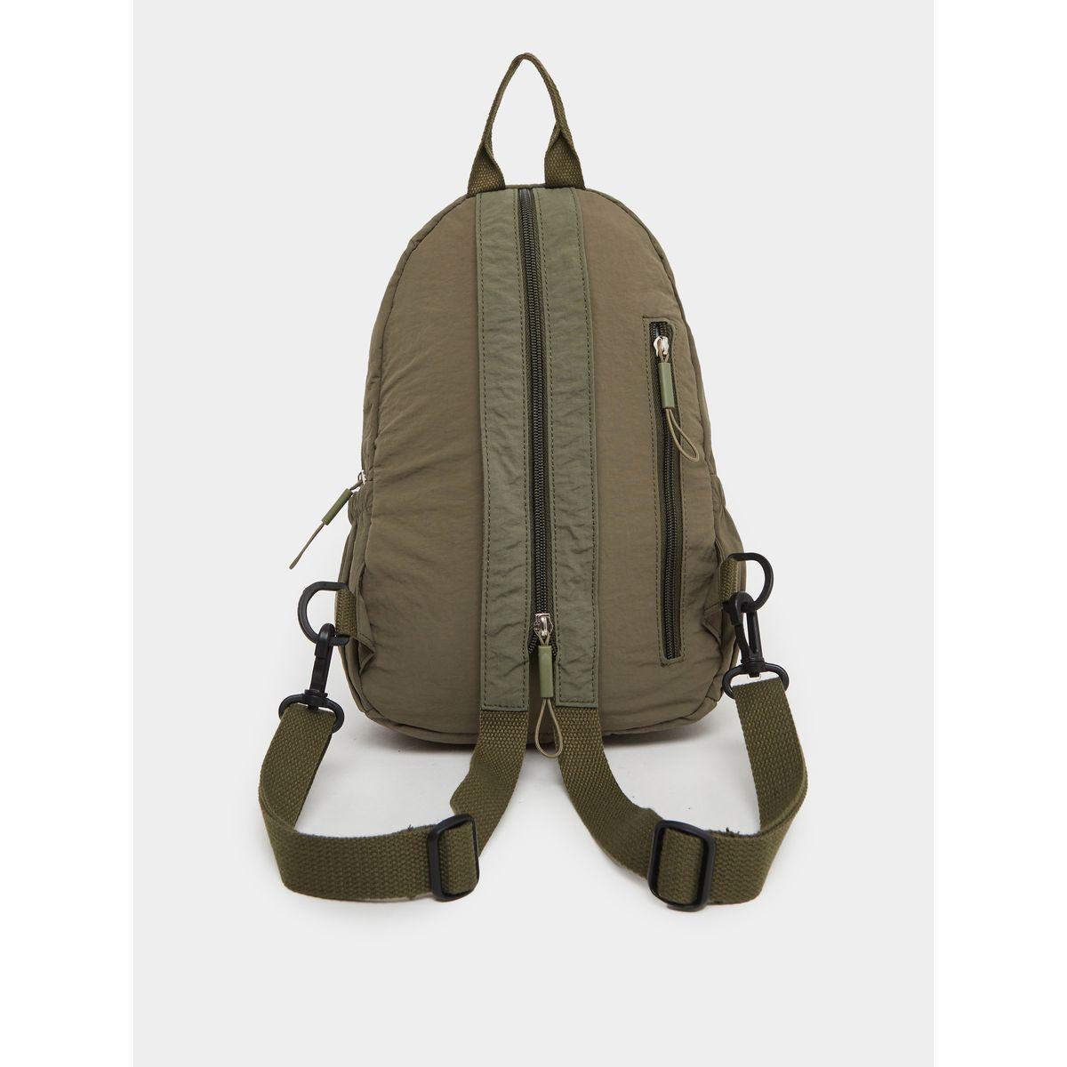 Styli Women Khaki Buckle Strap Backpack-women-bagsandwallets-backpacks-image-2