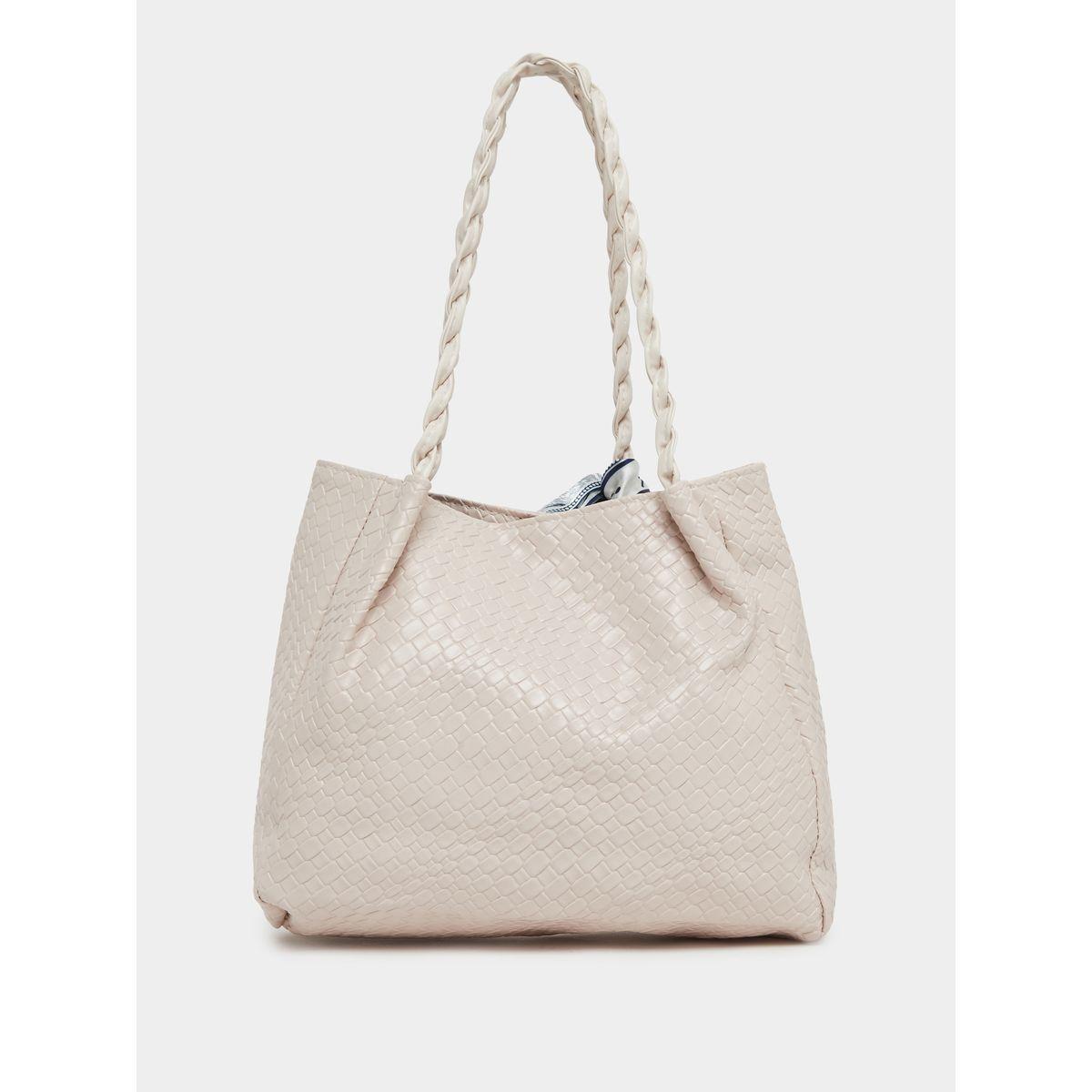 Styli Rope Strap Shoulder Bag with Scarf Detail-women-bagsandwallets-handbags-image-2