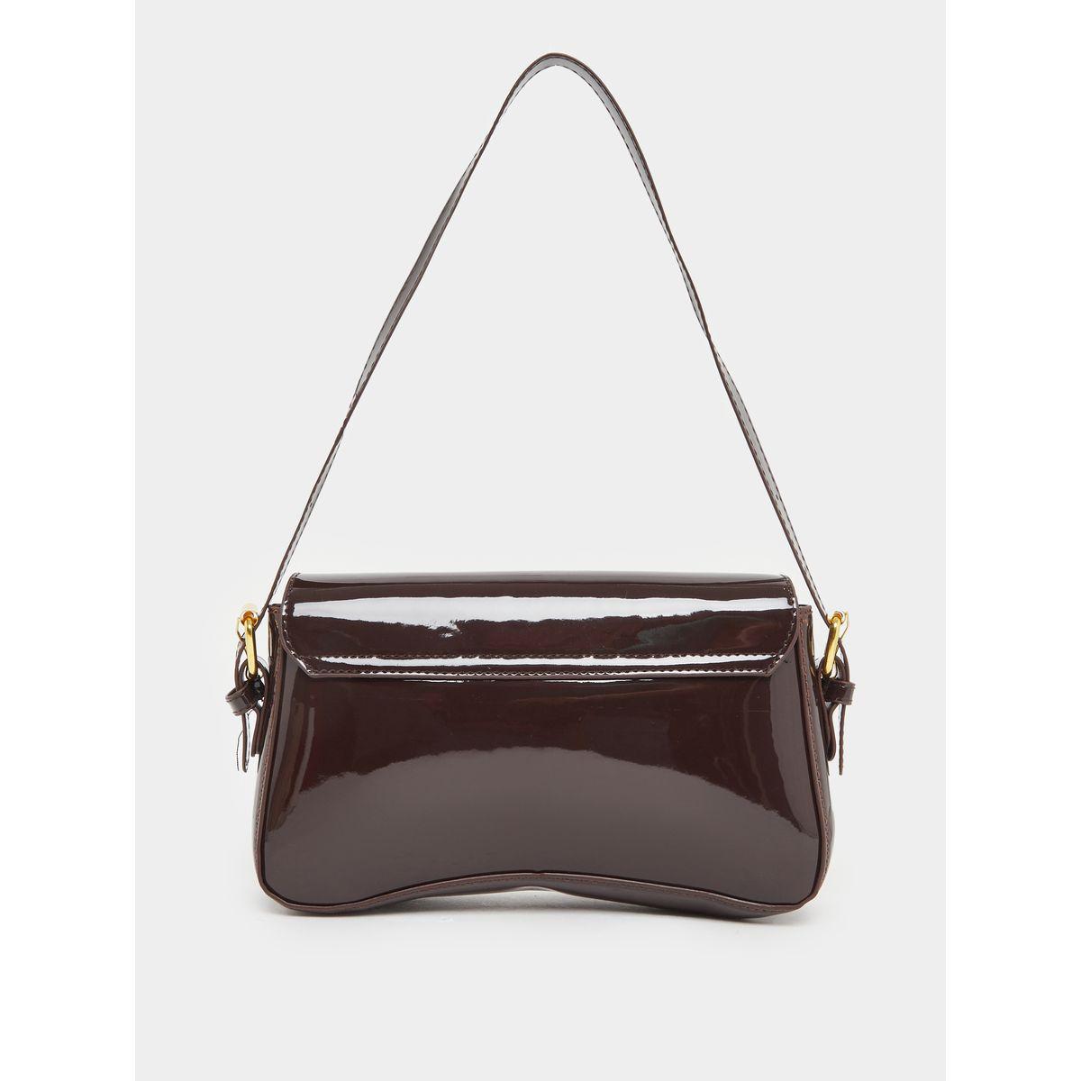 شنطة باجيت بتفاصيل براقة وطية إغلاق غير متماثلة الطول-women-bagsandwallets-handbags-image-2