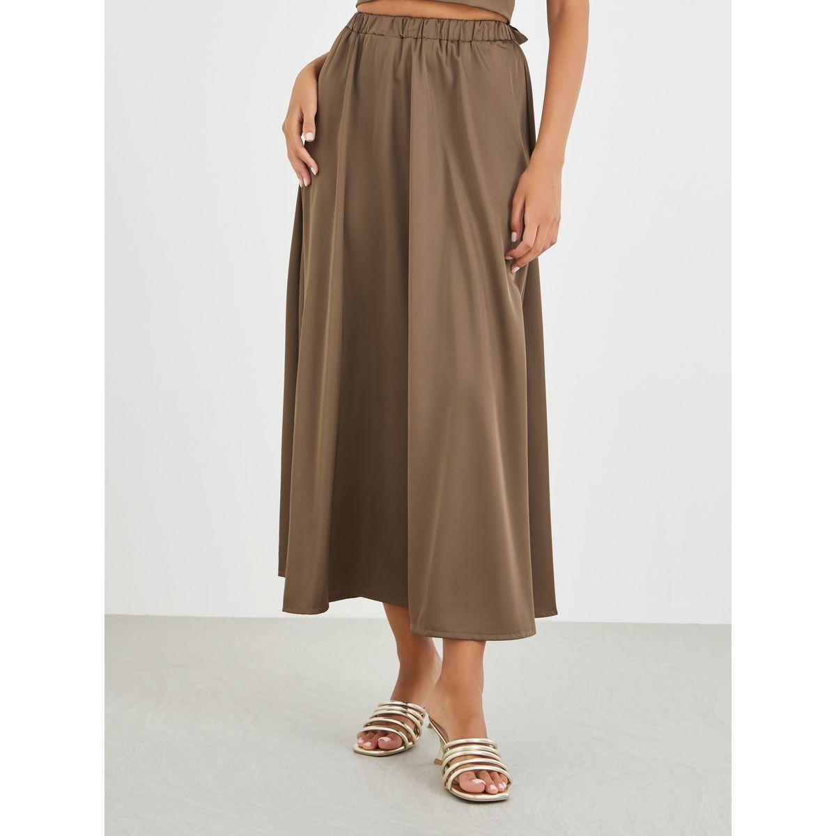 Styli Solid Sleeveless Top and Pleated Midi Skirt Co-Ords-women-clothing-coordsets-image-5