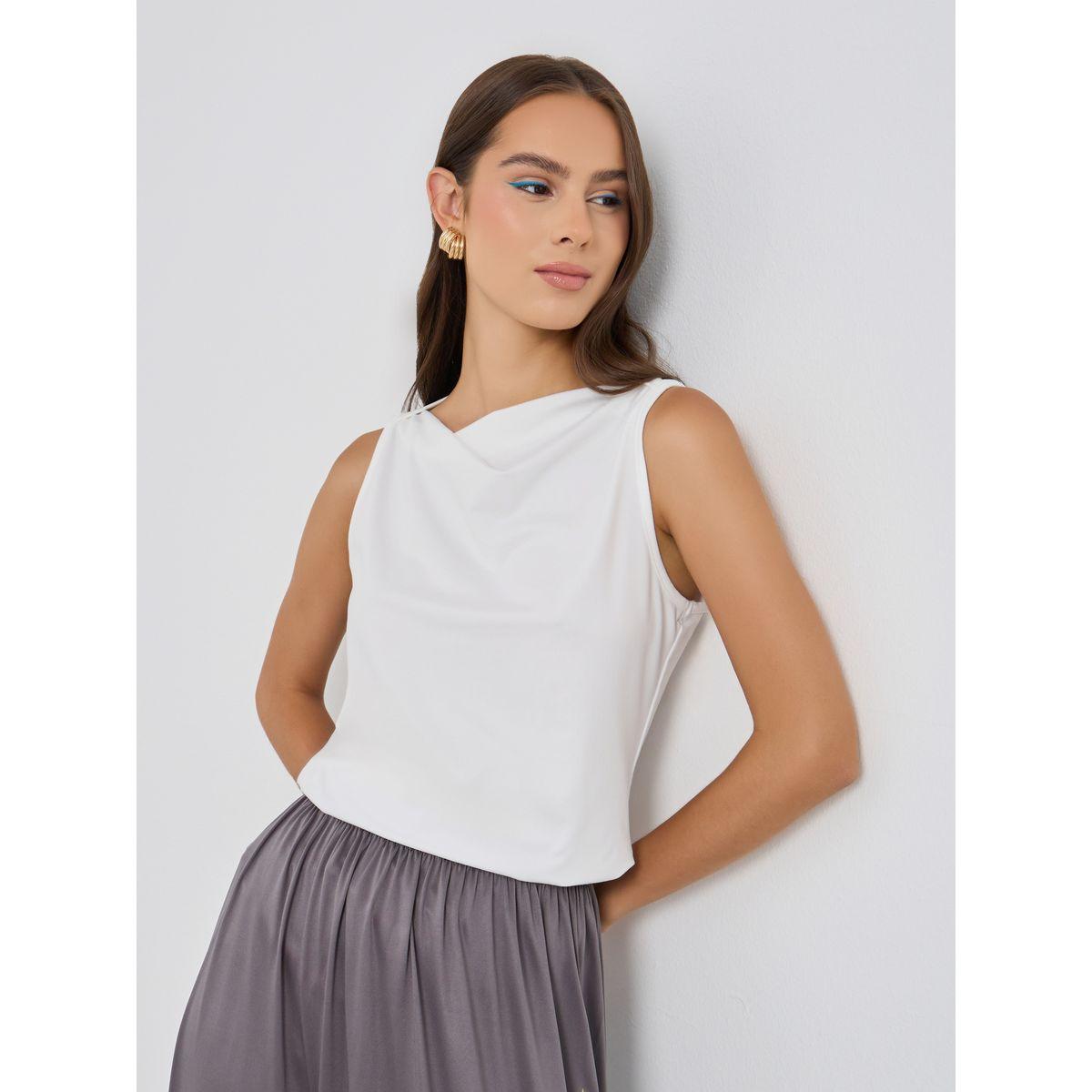 Styli Solid Sleeveless Regular Fit T-Shirt-women-clothing-tshirts-image-1