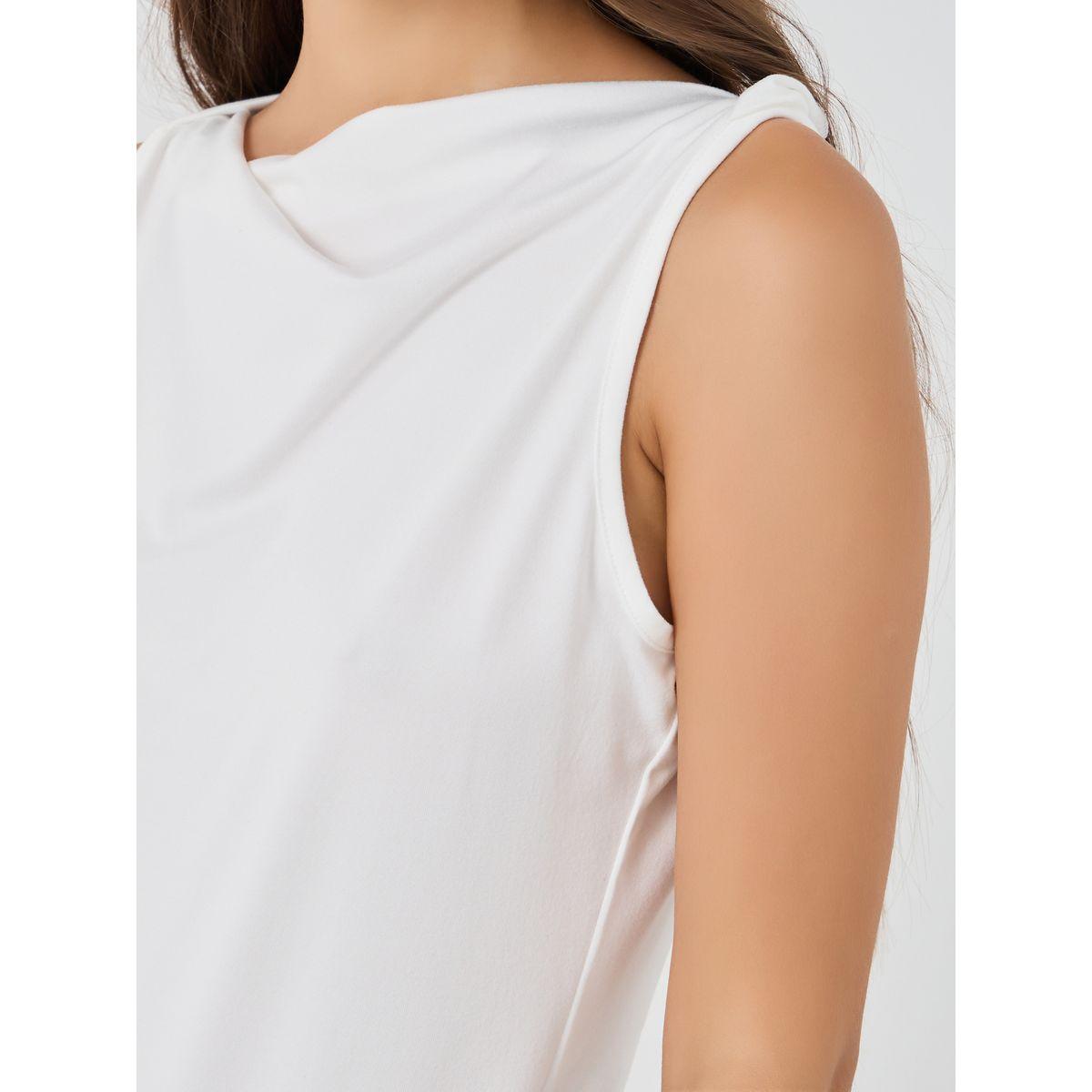 تيشيرت ساد بلا أكمام مع قصة عادية-women-clothing-tshirts-image-4